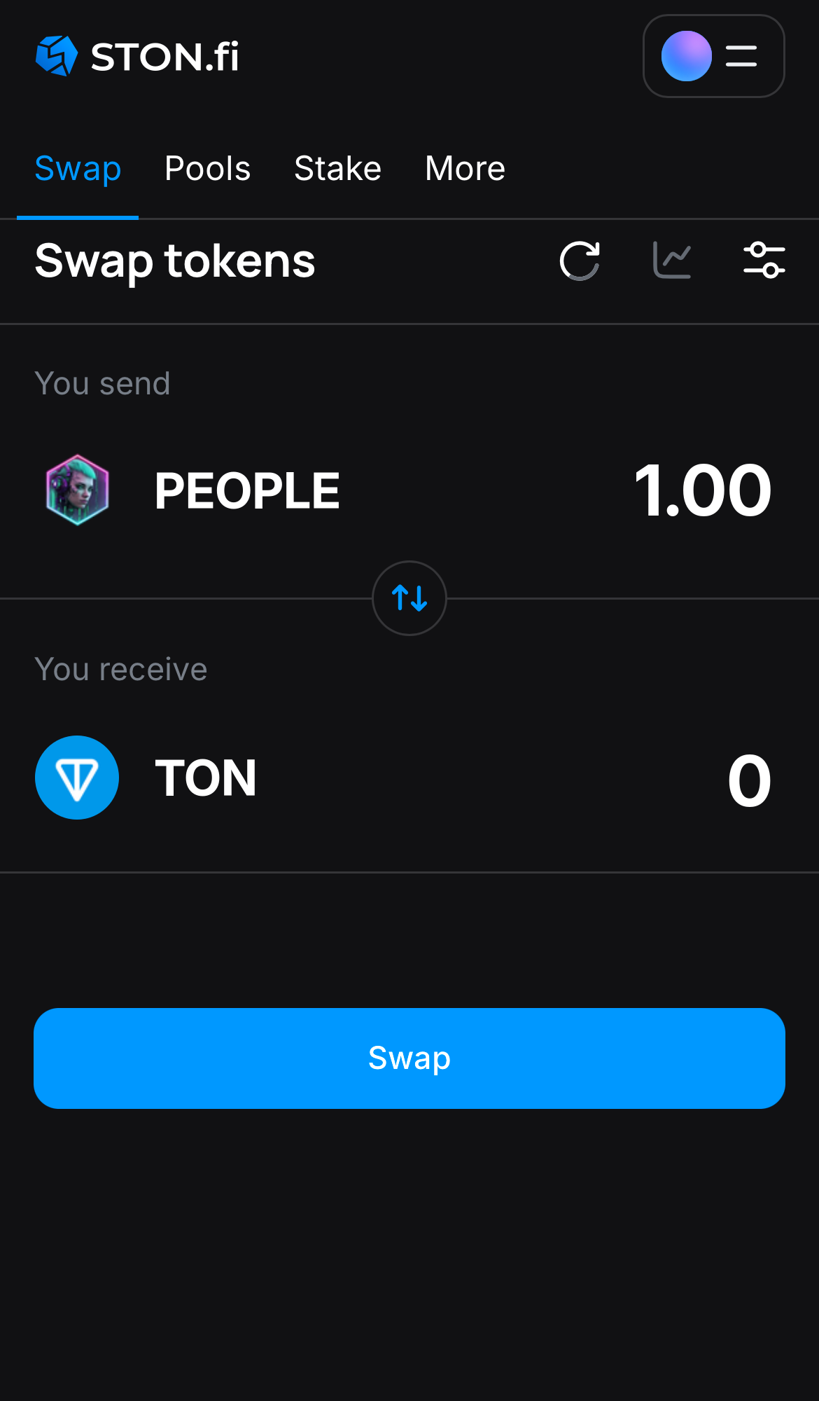 Insira a quantidade de tokens que deseja vender (ou comprar) e deixe o algoritmo fazer todos os cálculos.