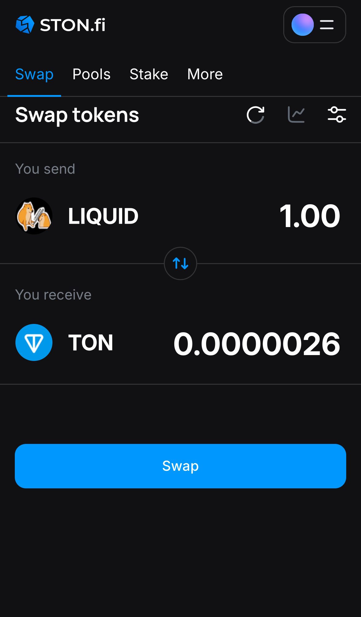Masukkan jumlah token yang ingin Anda jual (atau beli), dan biarkan algoritma melakukan semua perhitungan.