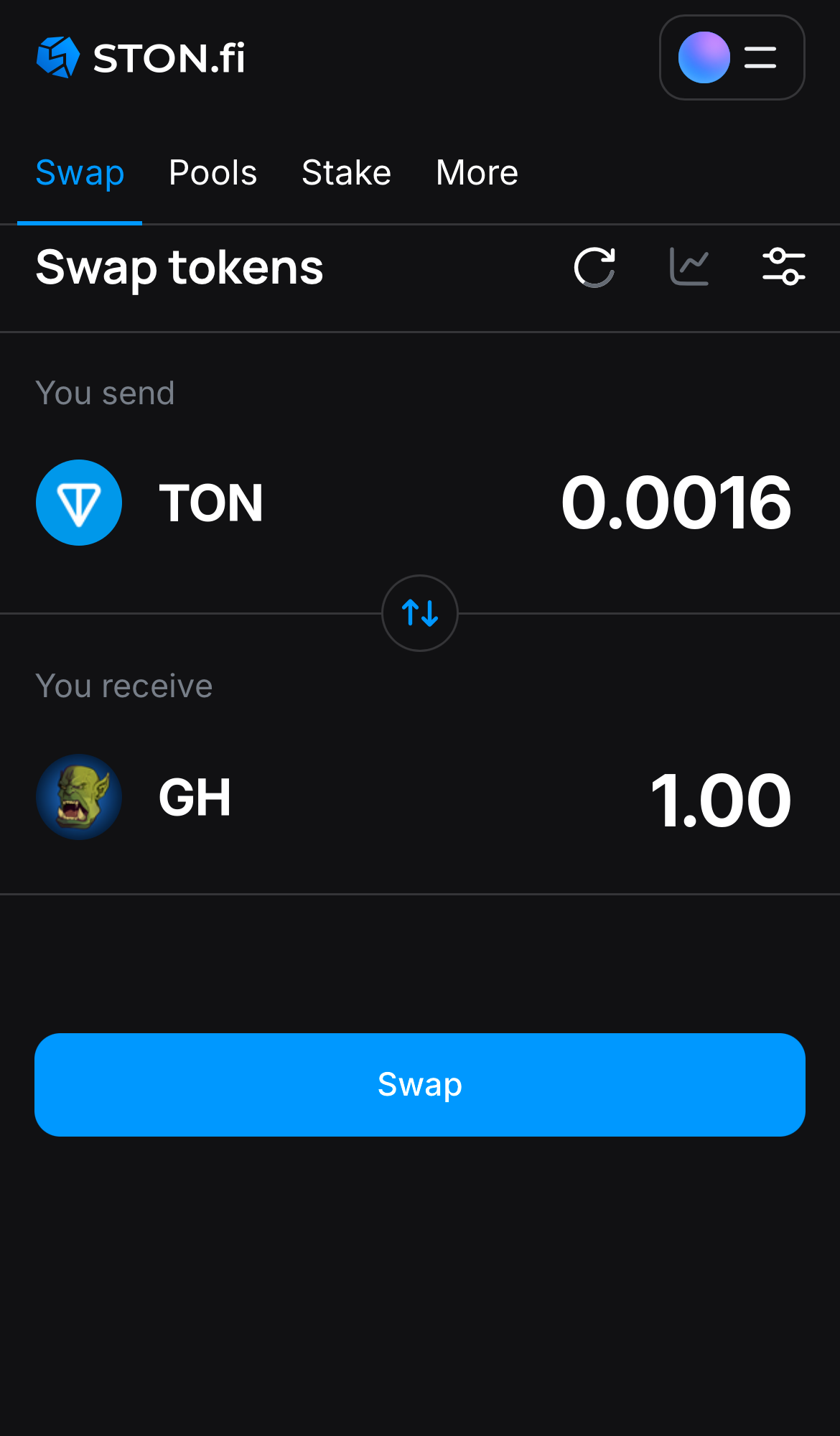 Ingresa la cantidad de tokens que vas a vender (o comprar), y deja que el algoritmo realice todos los cálculos.