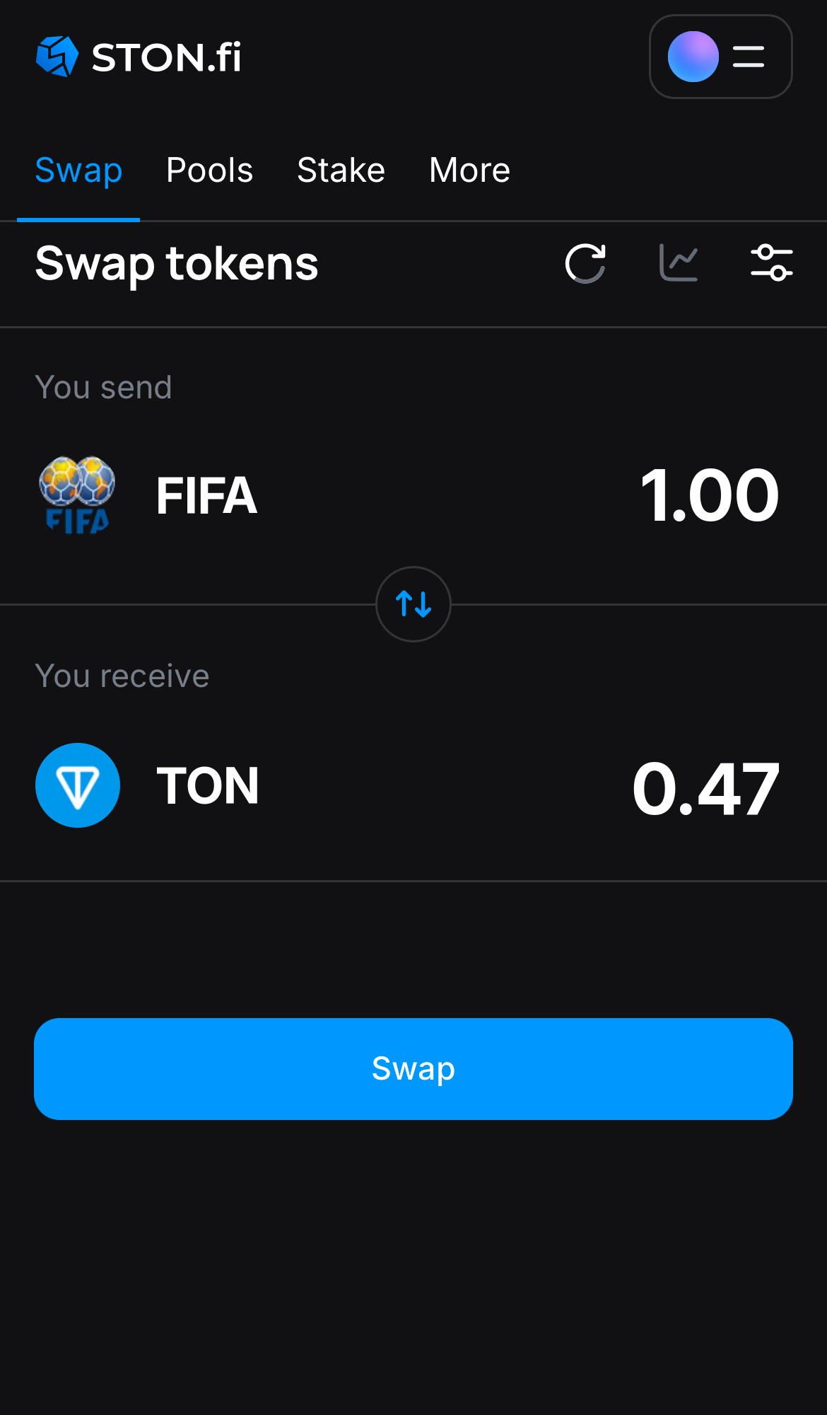 Insira a quantidade de tokens que deseja vender (ou comprar) e deixe o algoritmo fazer todos os cálculos.