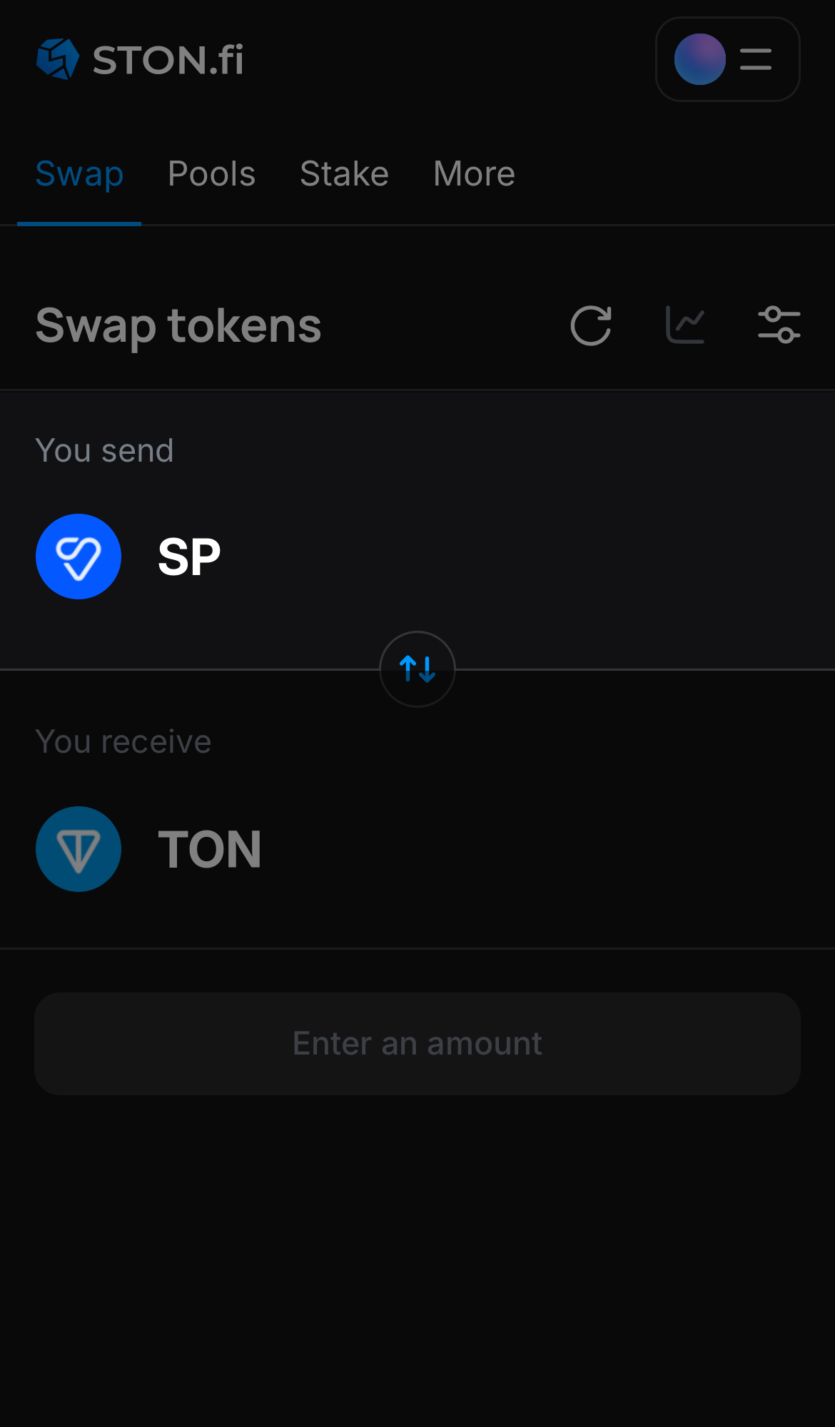 Choose SP in the ‘You send‘ box.