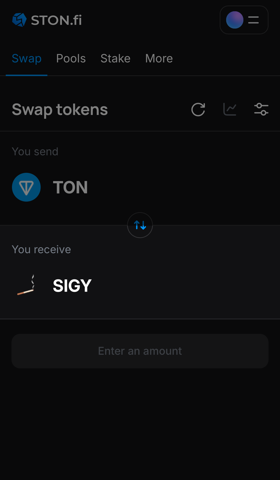 Pilih SIGY pada kotak ‘You receive‘.