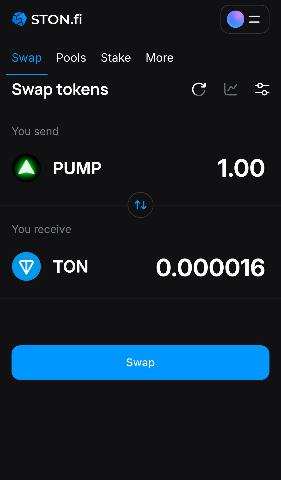 Insira a quantidade de tokens que deseja vender (ou comprar) e deixe o algoritmo fazer todos os cálculos.