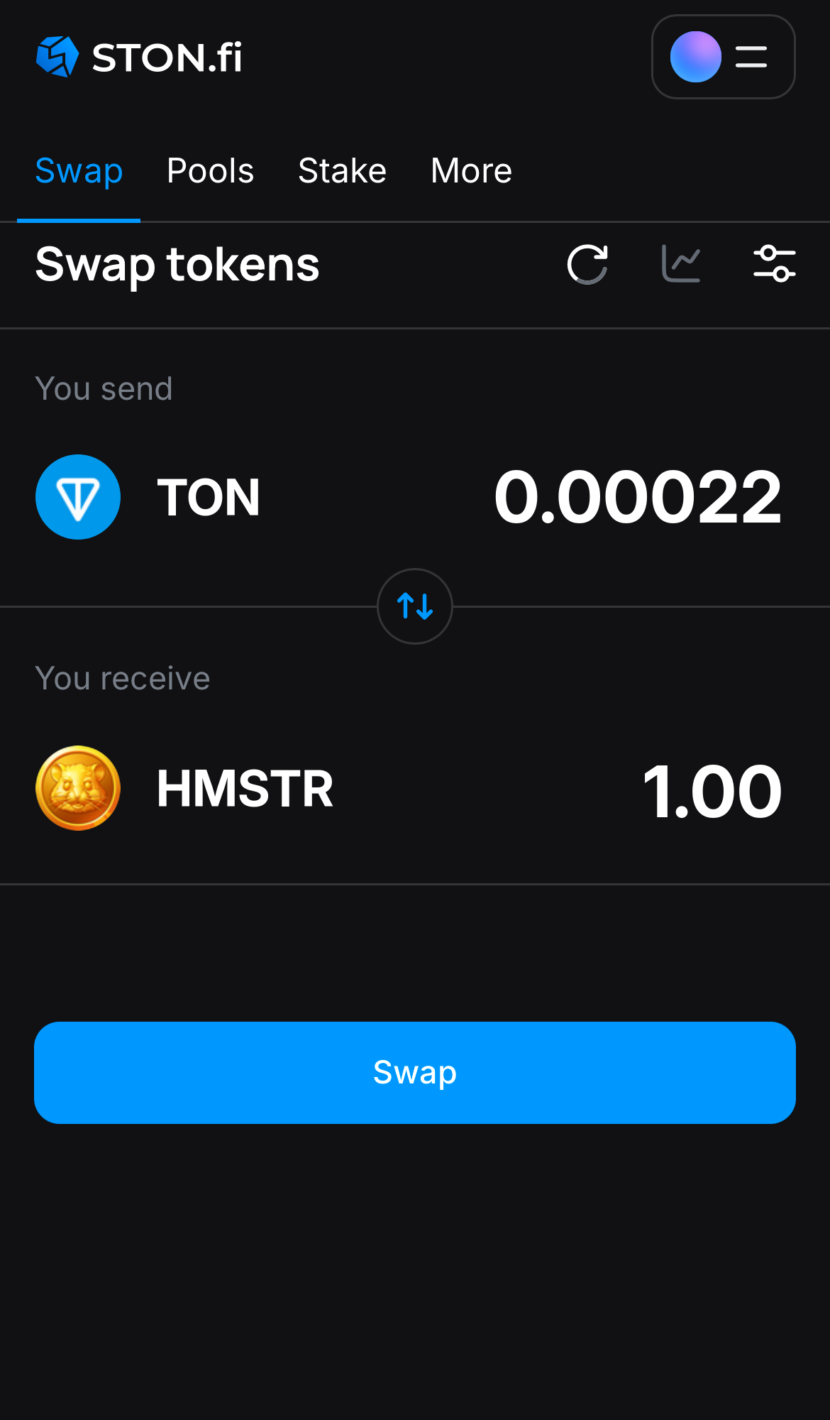Insira a quantidade de tokens que deseja vender (ou comprar) e deixe o algoritmo fazer todos os cálculos.