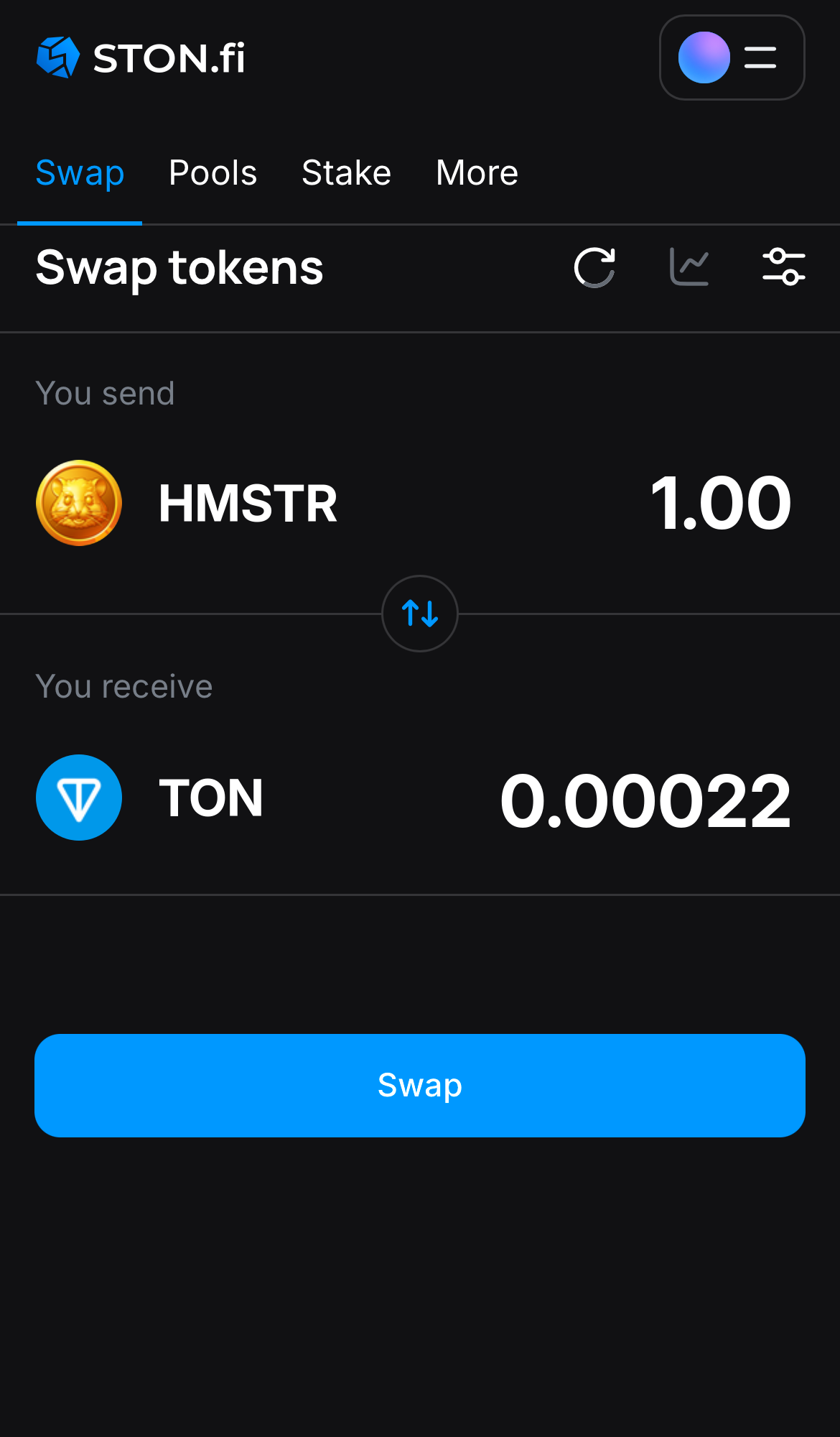 Insira a quantidade de tokens que deseja vender (ou comprar) e deixe o algoritmo fazer todos os cálculos.