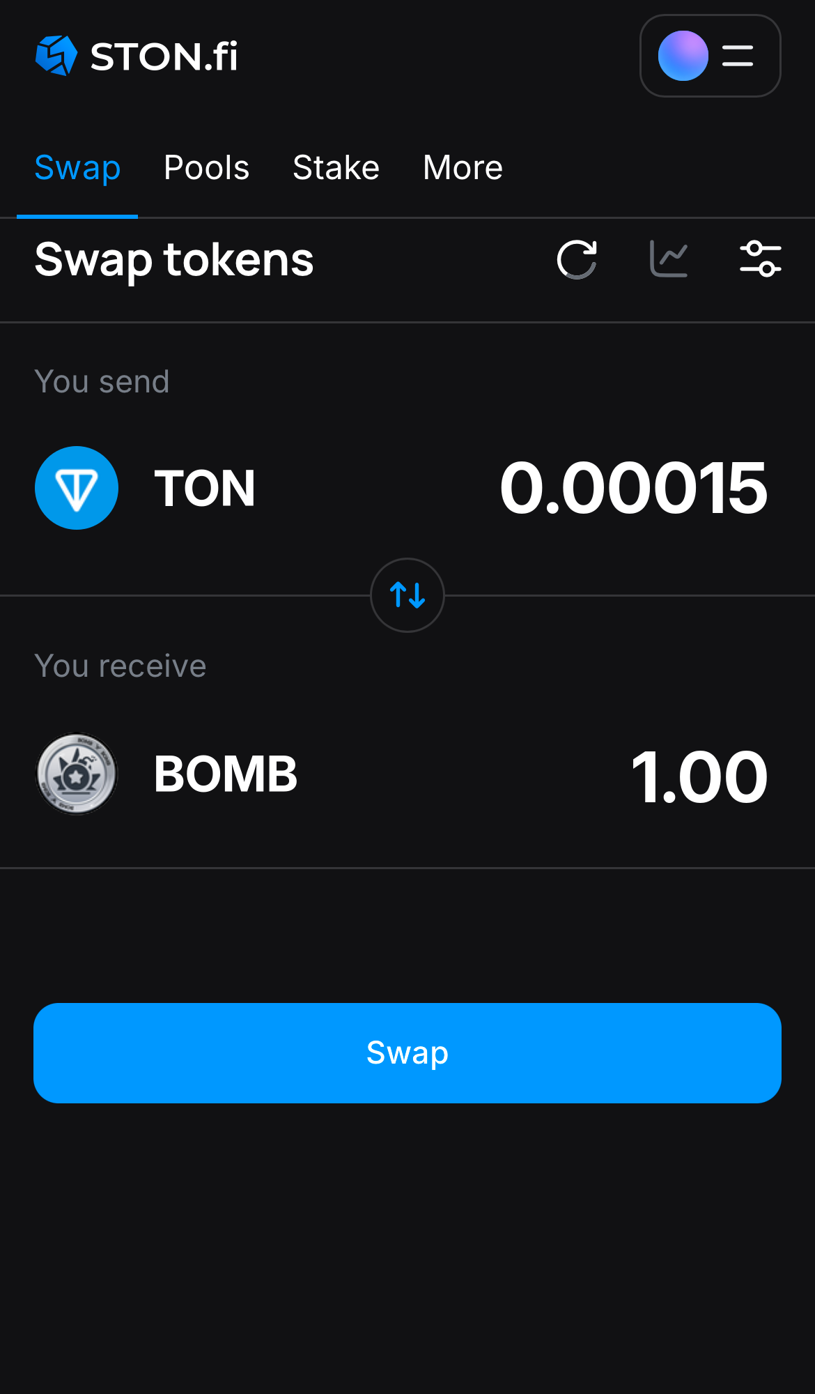 Insira a quantidade de tokens que deseja vender (ou comprar) e deixe o algoritmo fazer todos os cálculos.