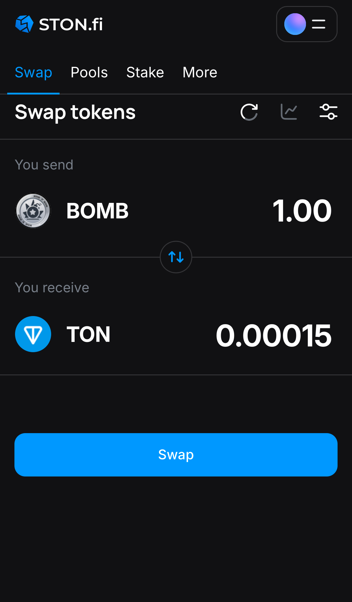 Insira a quantidade de tokens que deseja vender (ou comprar) e deixe o algoritmo fazer todos os cálculos.