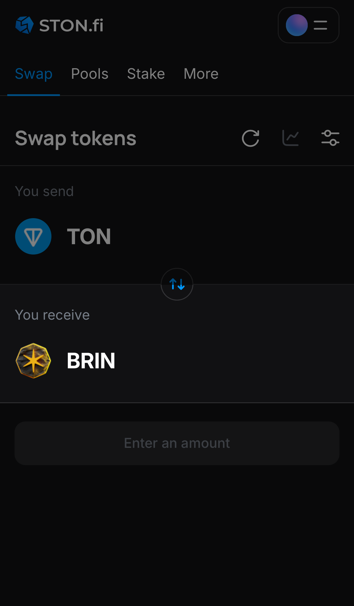 Elige BRIN en la casilla ‘You receive‘.