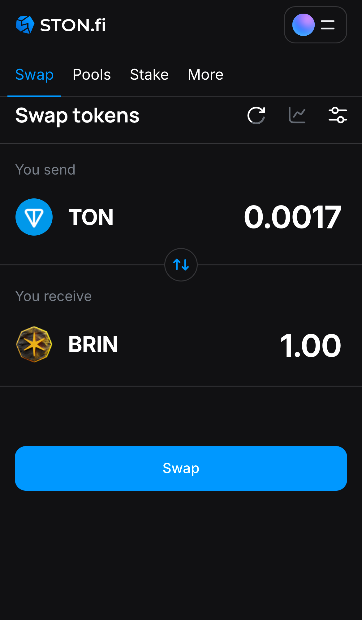 Ingresa la cantidad de tokens que vas a vender (o comprar), y deja que el algoritmo realice todos los cálculos.