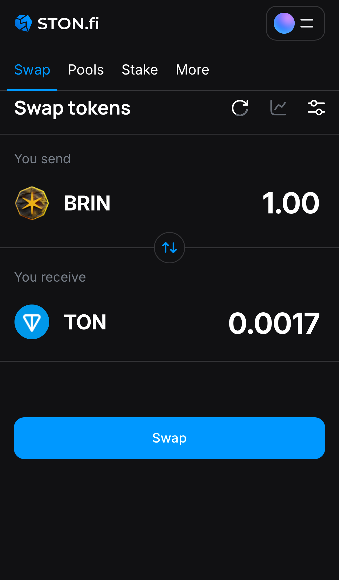 Ingresa la cantidad de tokens que vas a vender (o comprar), y deja que el algoritmo realice todos los cálculos.