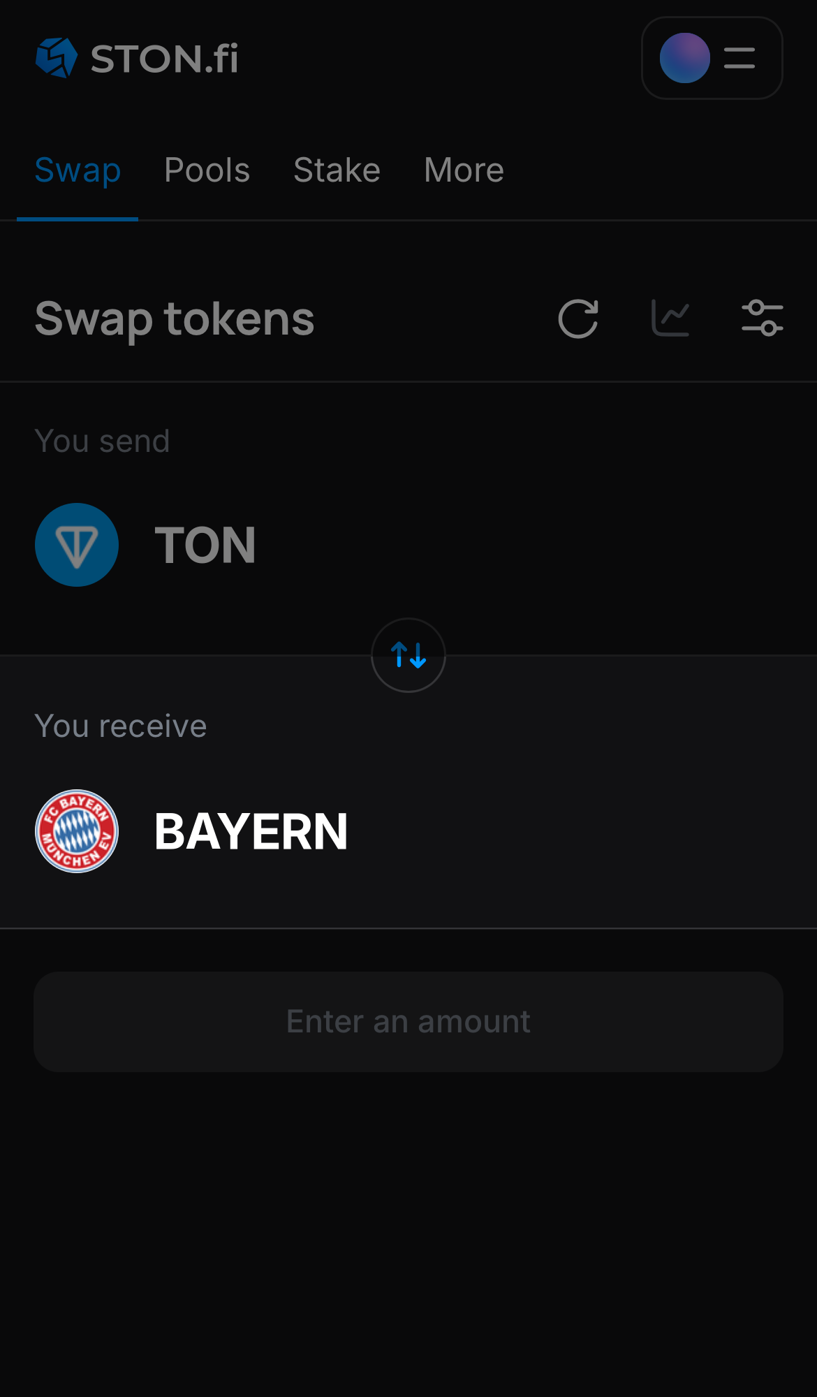 Selecione Bayern na caixa ‘You receive‘.