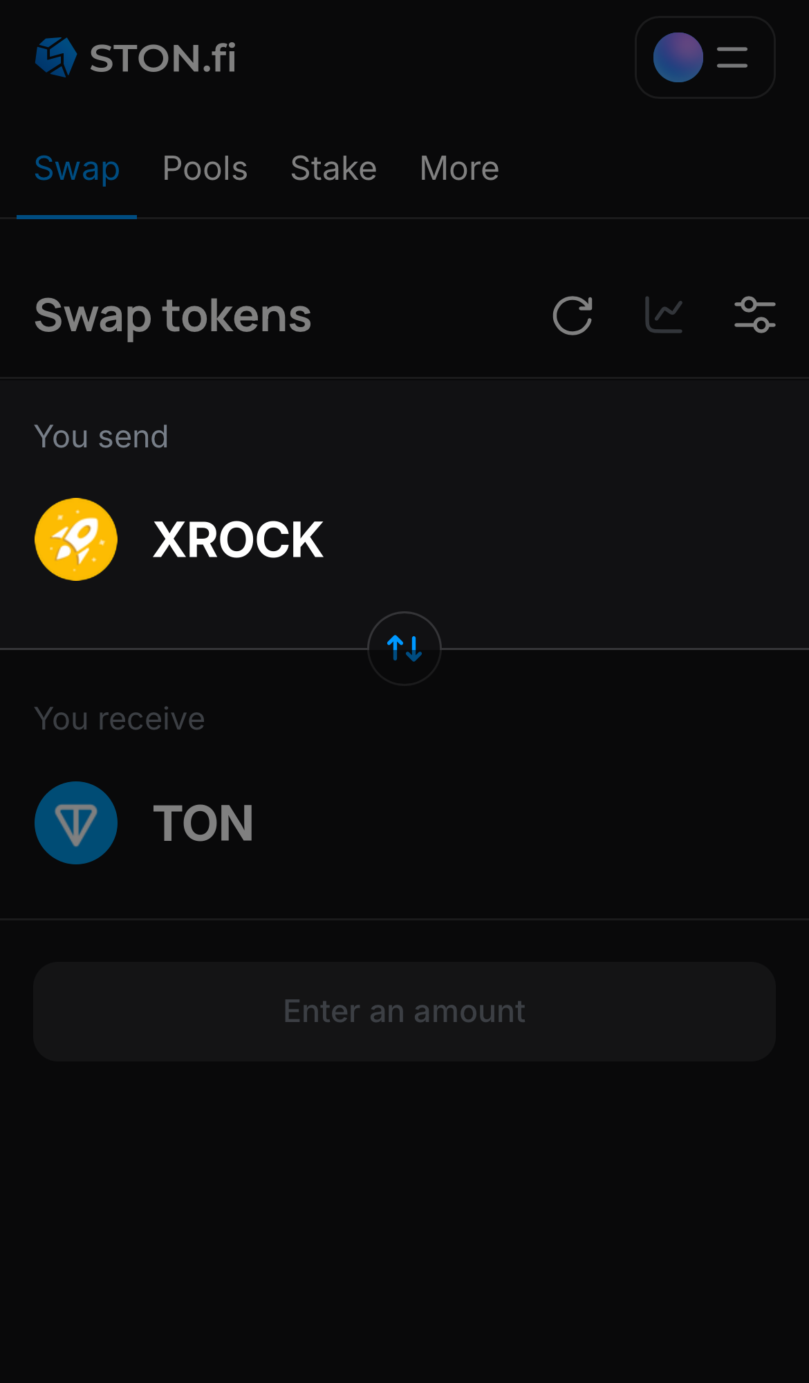 Choose XROCK in the ‘You send‘ box.