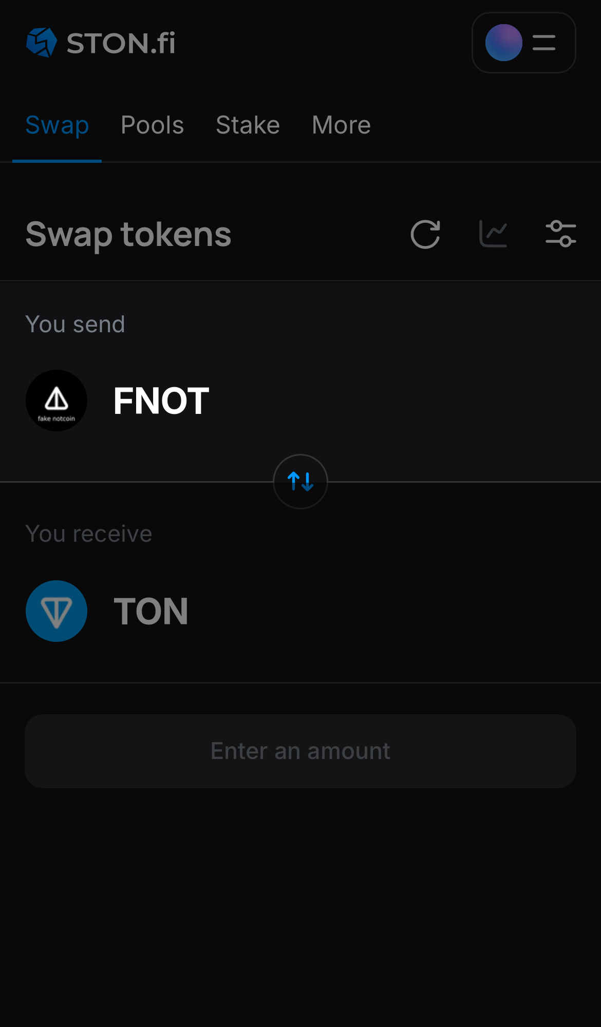 Chọn FNOT trong ô ‘You send‘.