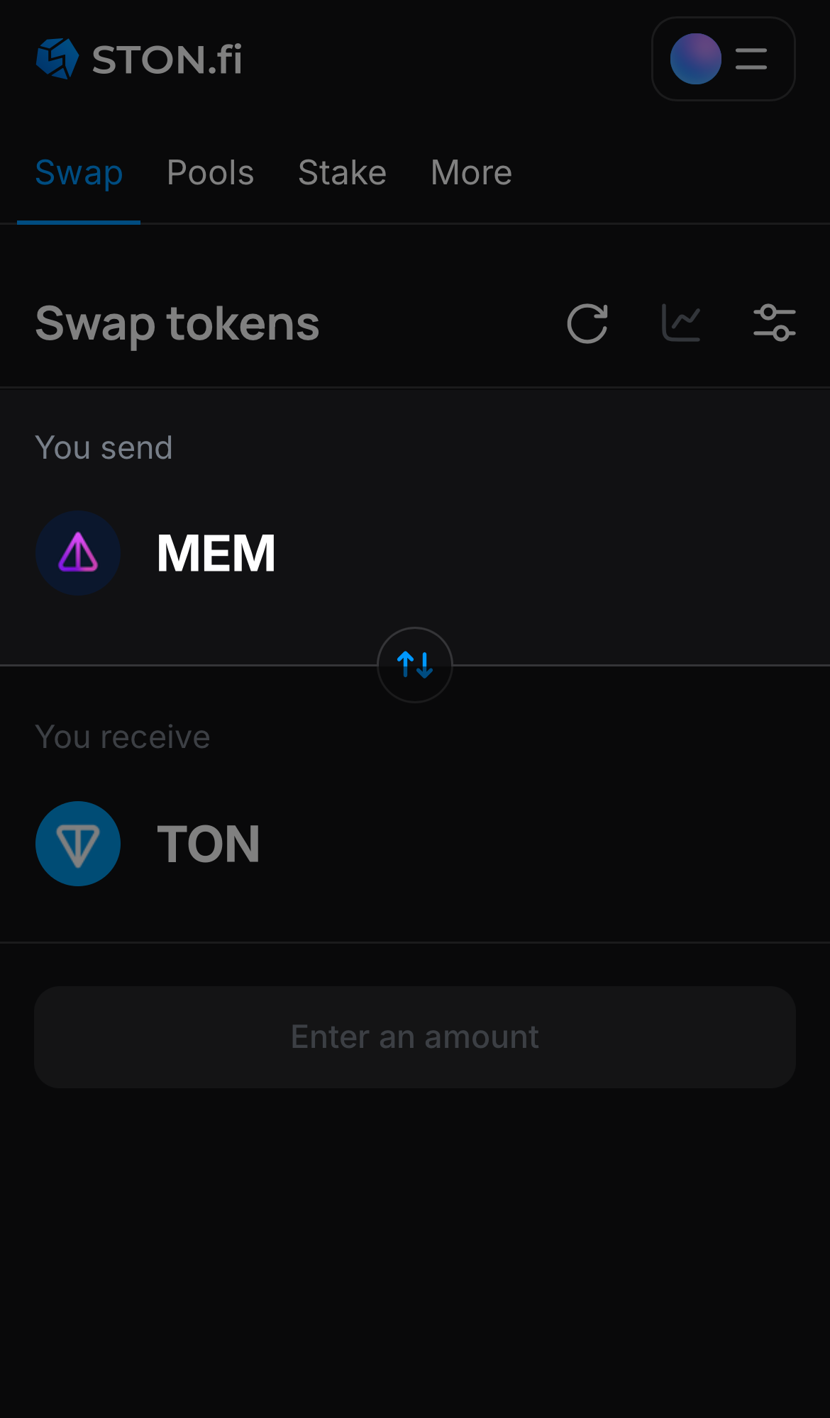 Chọn MEM trong ô ‘You send‘.