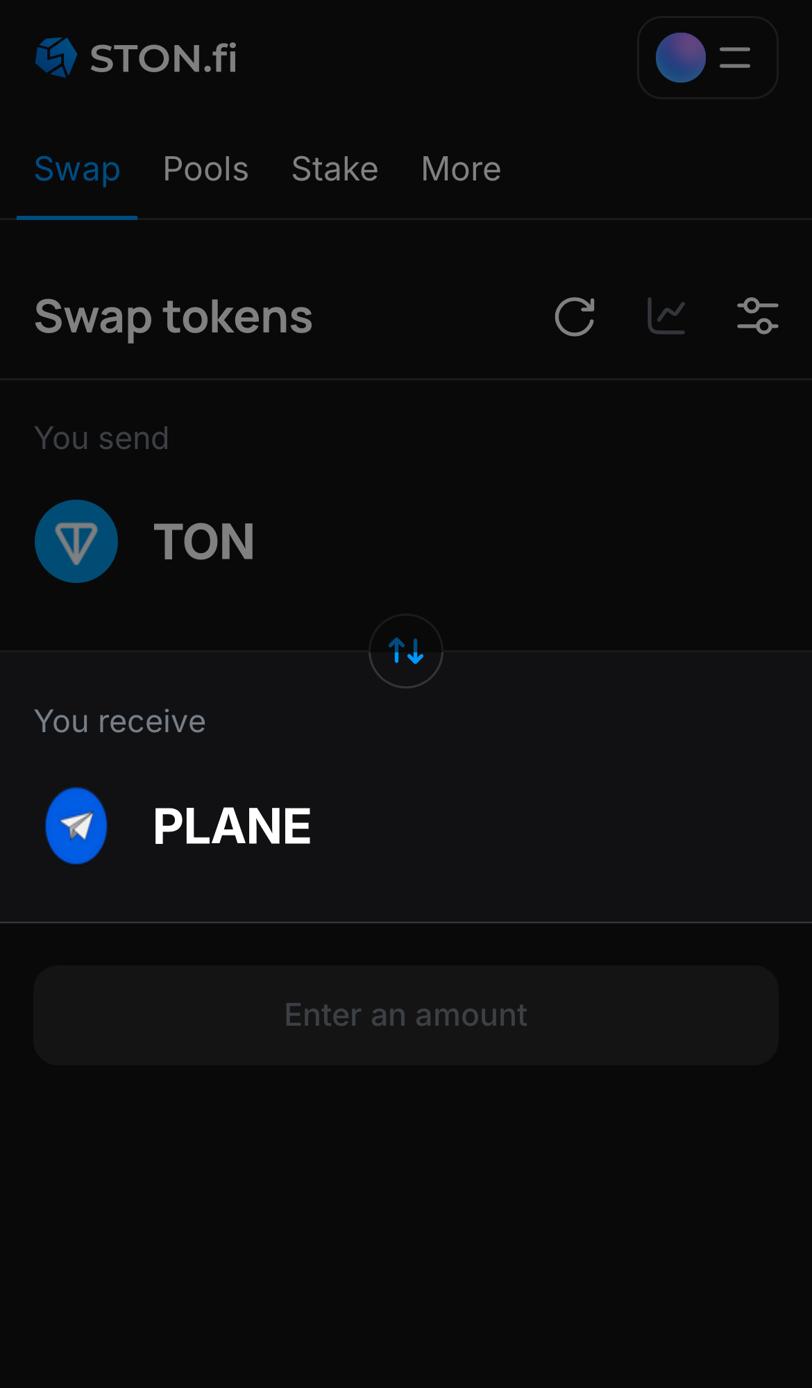 Chọn PLANE trong ô ‘You receive‘.