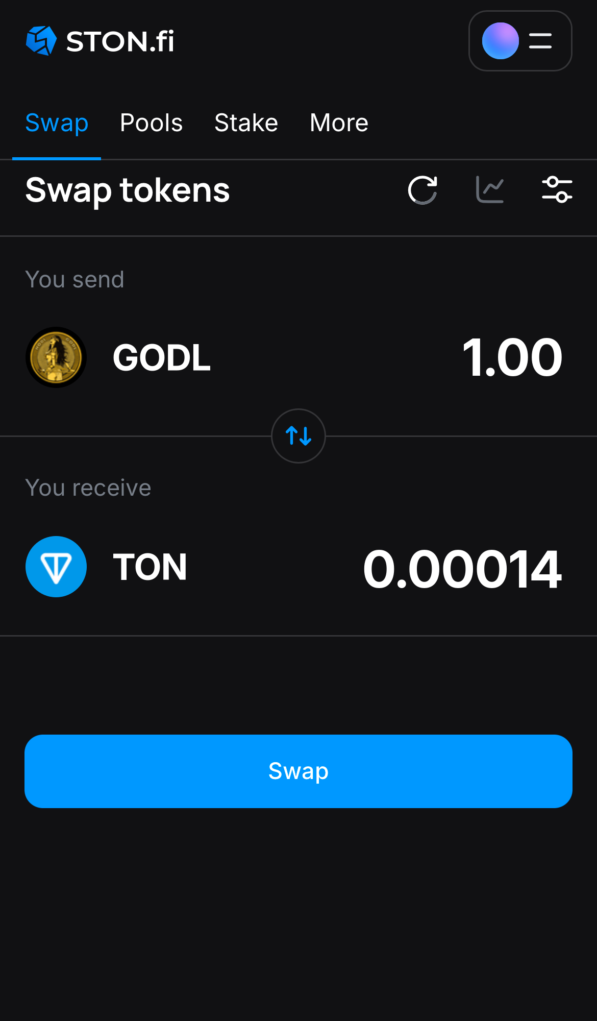 Masukkan jumlah token yang ingin Anda jual (atau beli), dan biarkan algoritma melakukan semua perhitungan.