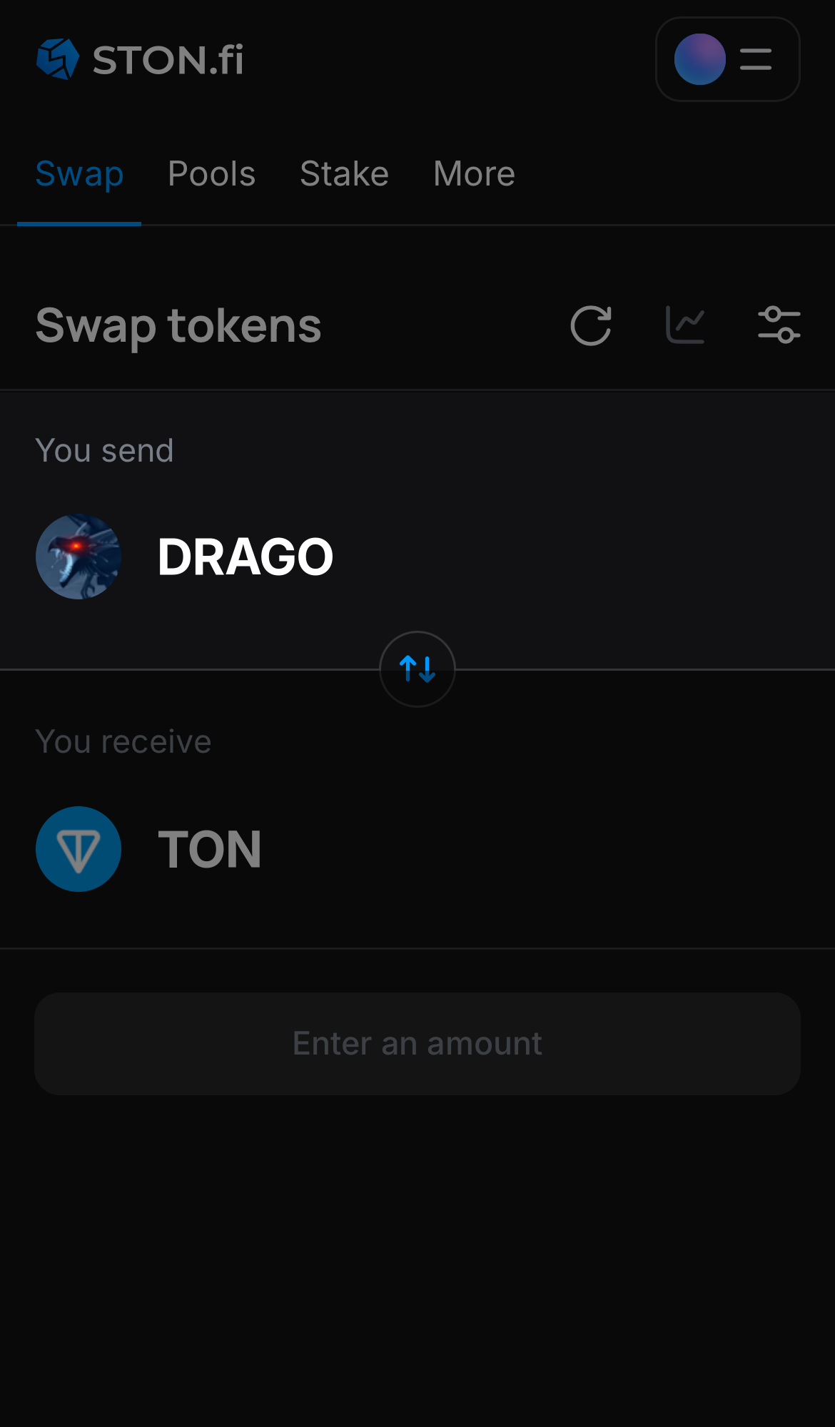 Choose DRAGO in the ‘You send‘ box.