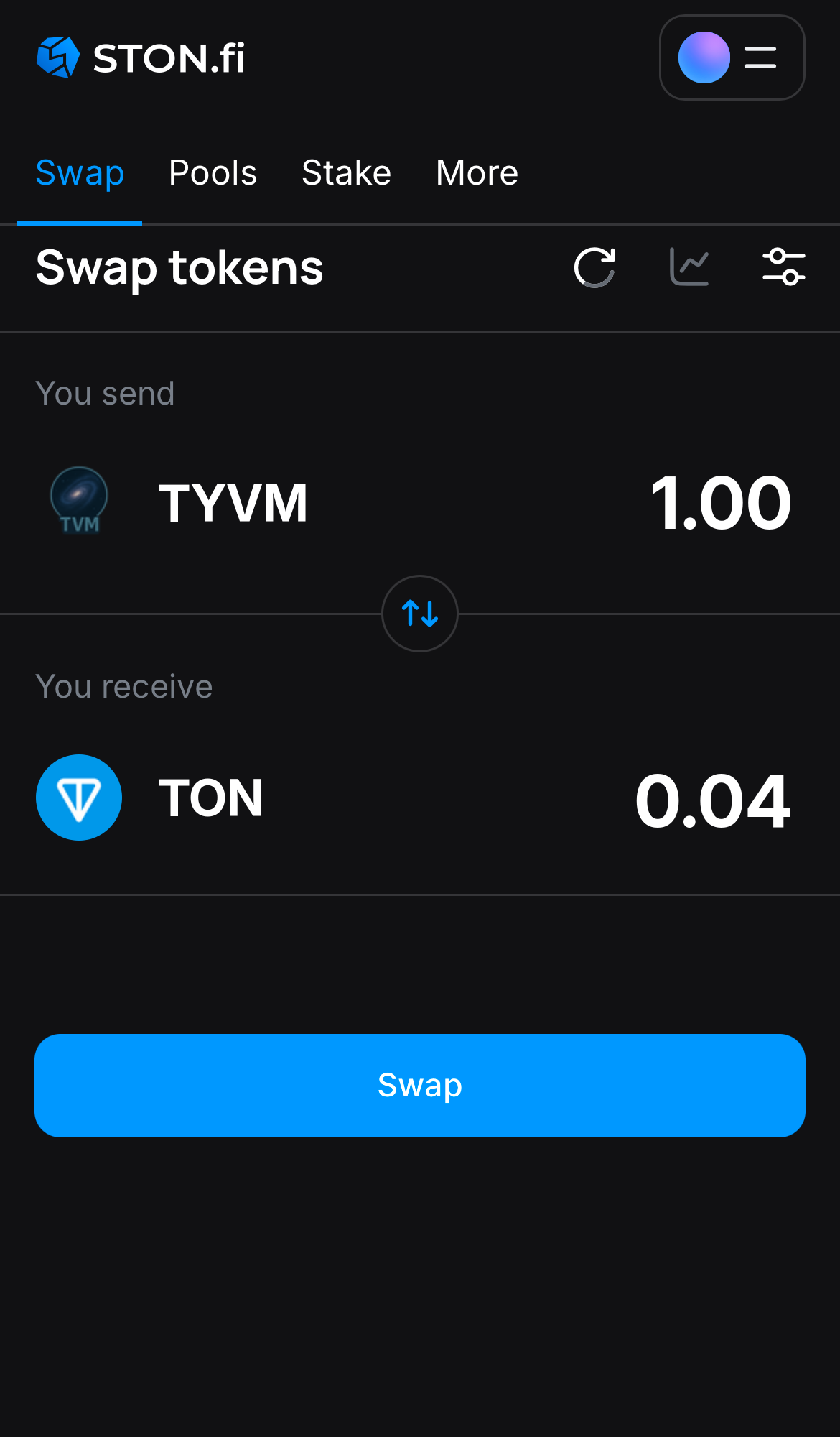 Insira a quantidade de tokens que deseja vender (ou comprar) e deixe o algoritmo fazer todos os cálculos.
