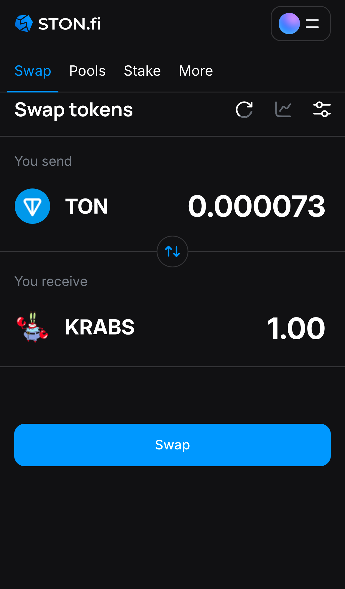 Insira a quantidade de tokens que deseja vender (ou comprar) e deixe o algoritmo fazer todos os cálculos.