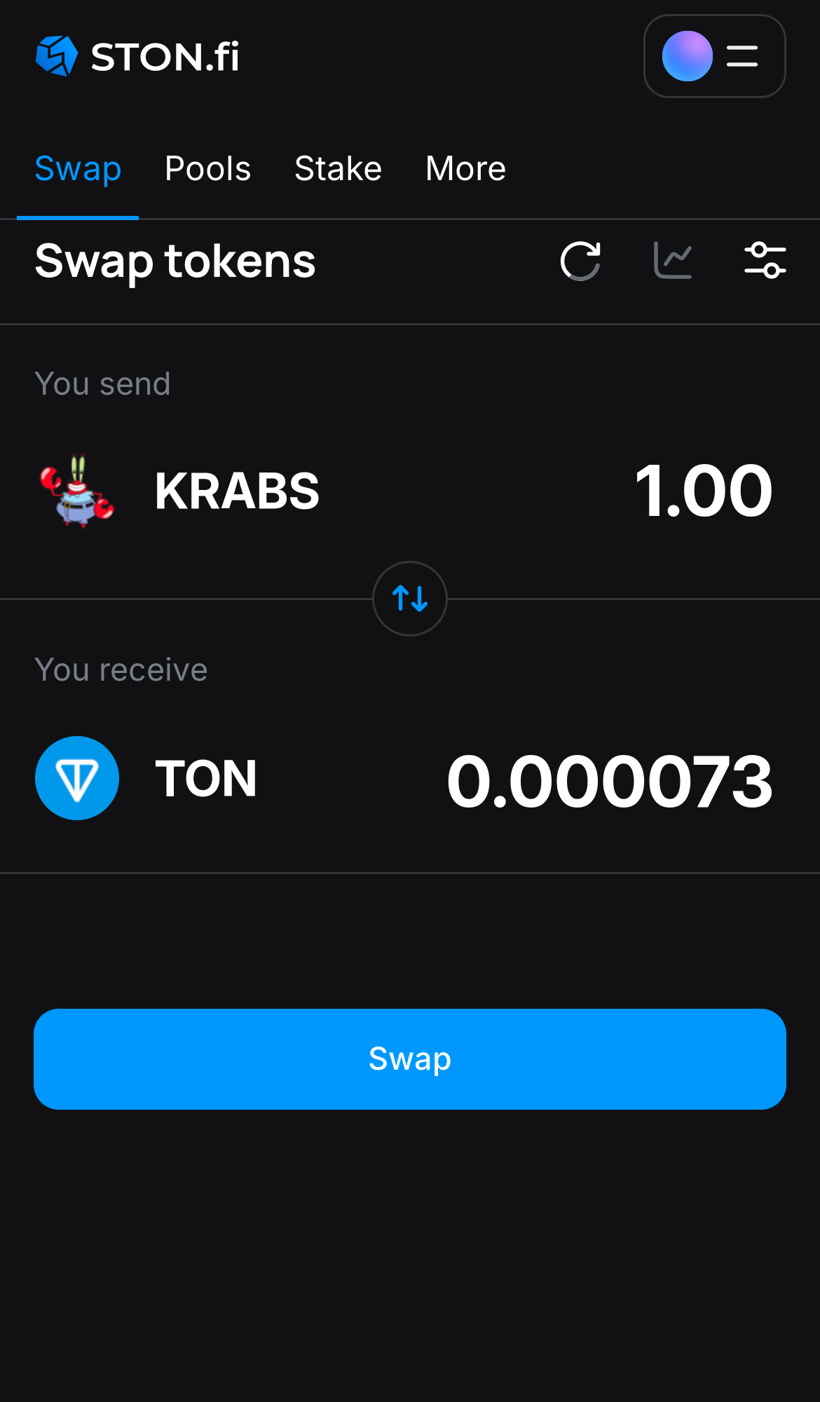 Insira a quantidade de tokens que deseja vender (ou comprar) e deixe o algoritmo fazer todos os cálculos.