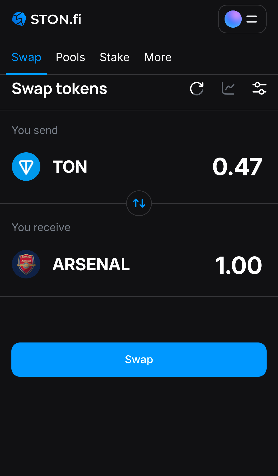 Insira a quantidade de tokens que deseja vender (ou comprar) e deixe o algoritmo fazer todos os cálculos.