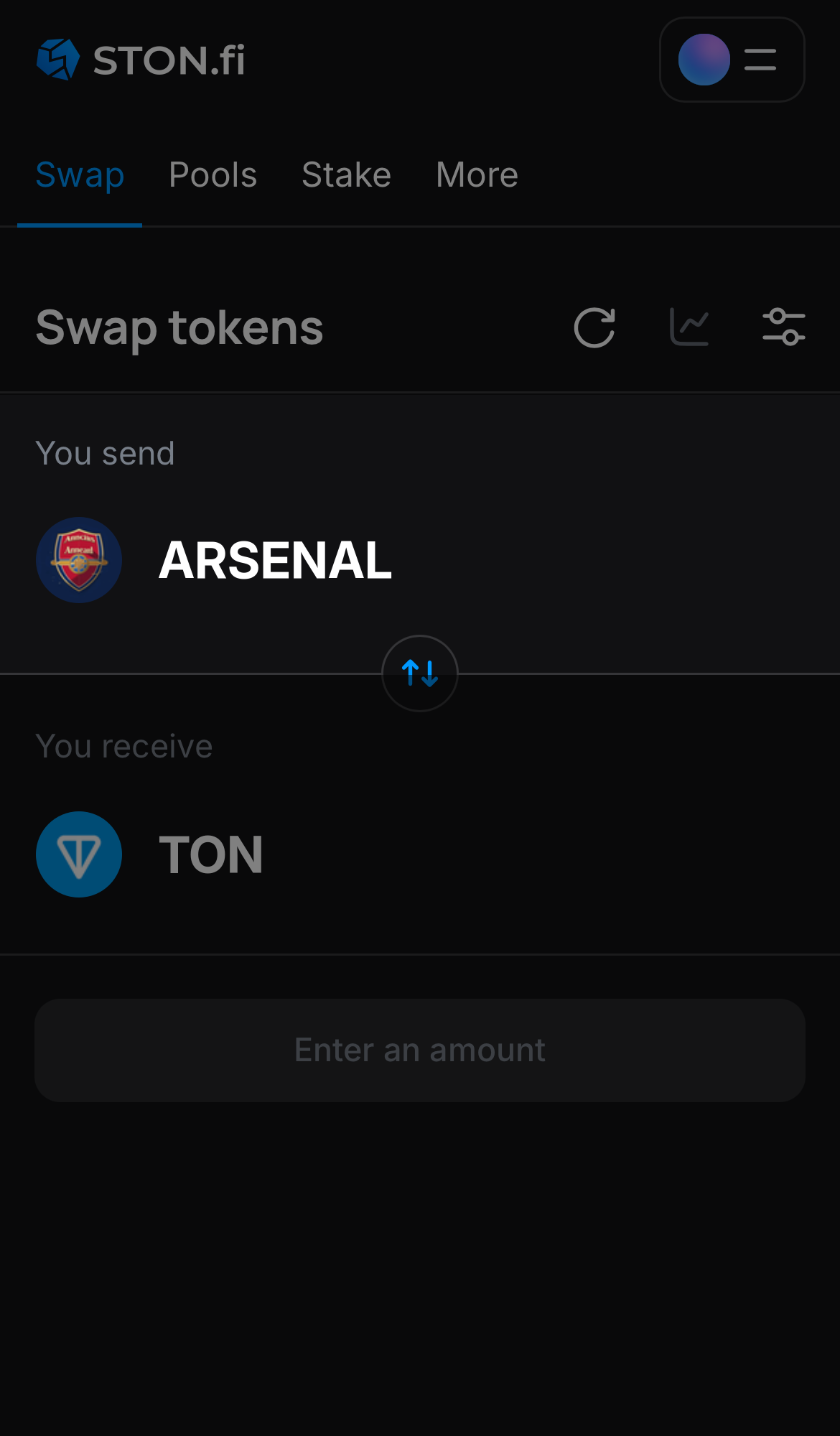Selecione Arsenal na caixa ‘You send‘.
