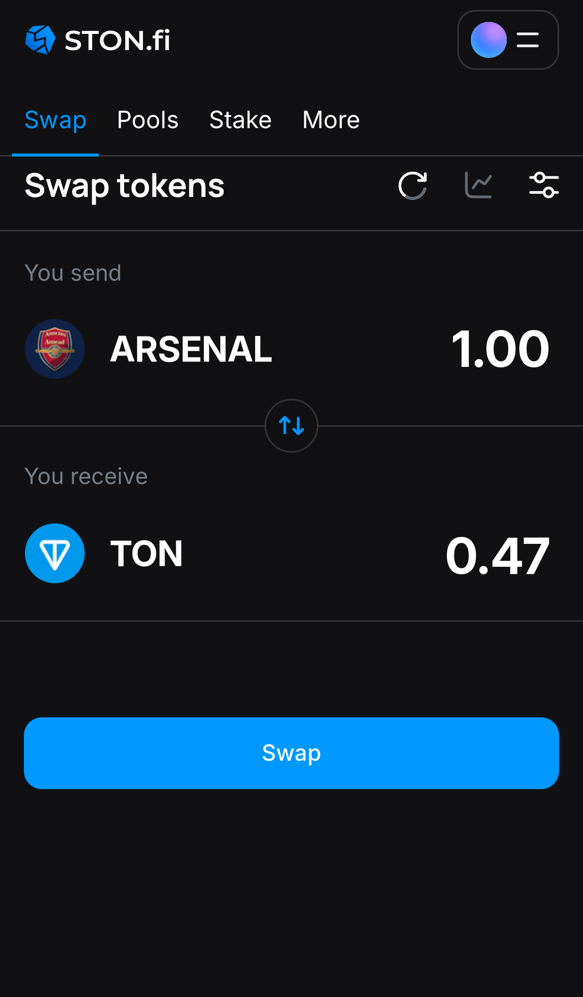 Insira a quantidade de tokens que deseja vender (ou comprar) e deixe o algoritmo fazer todos os cálculos.