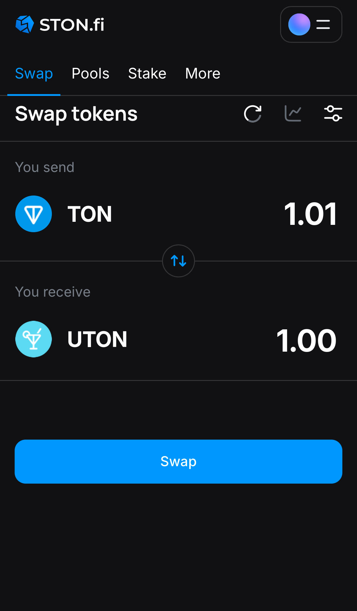 Masukkan jumlah token yang ingin Anda jual (atau beli), dan biarkan algoritma melakukan semua perhitungan.
