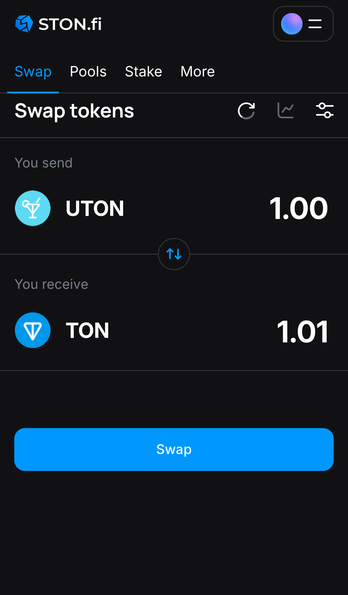 Masukkan jumlah token yang ingin Anda jual (atau beli), dan biarkan algoritma melakukan semua perhitungan.