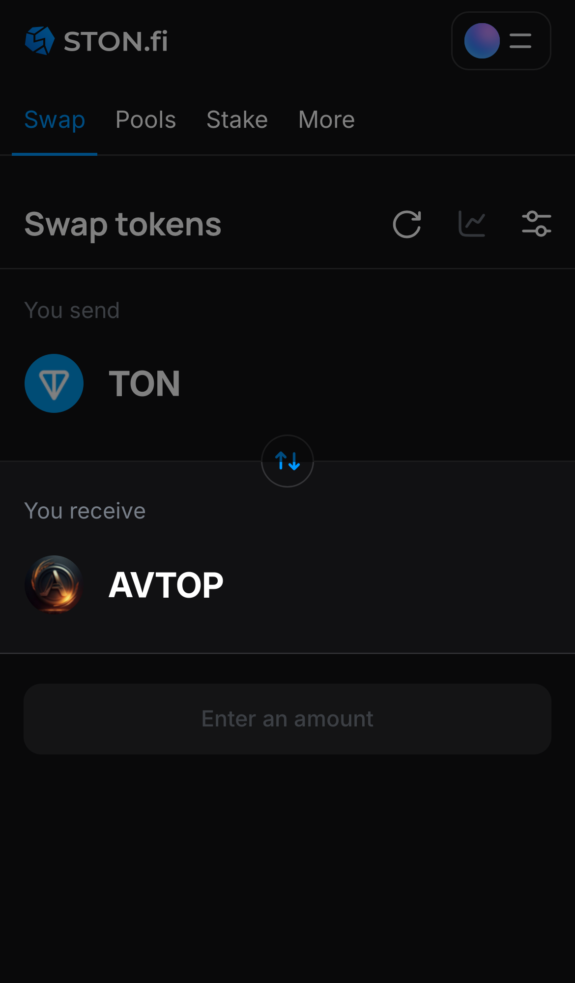 Pilih AVTOP pada kotak ‘You receive‘.