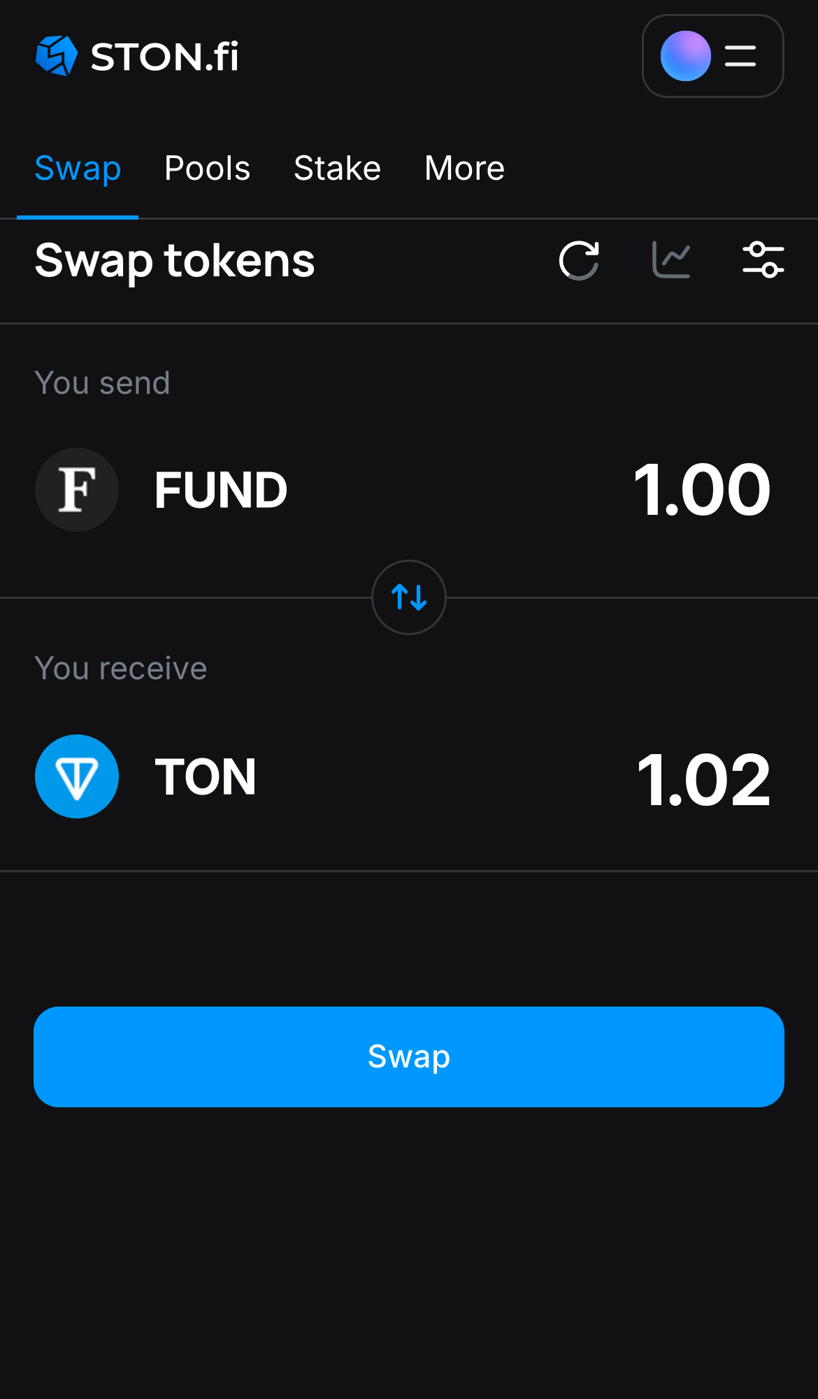 Masukkan jumlah token yang ingin Anda jual (atau beli), dan biarkan algoritma melakukan semua perhitungan.