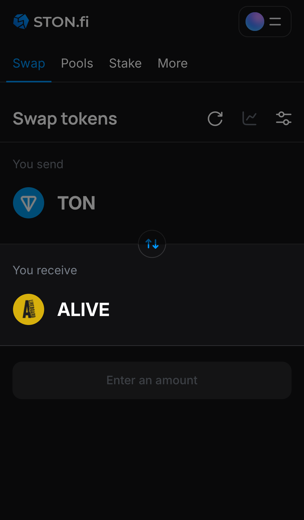 Selecione ALIVE na caixa ‘You receive‘.