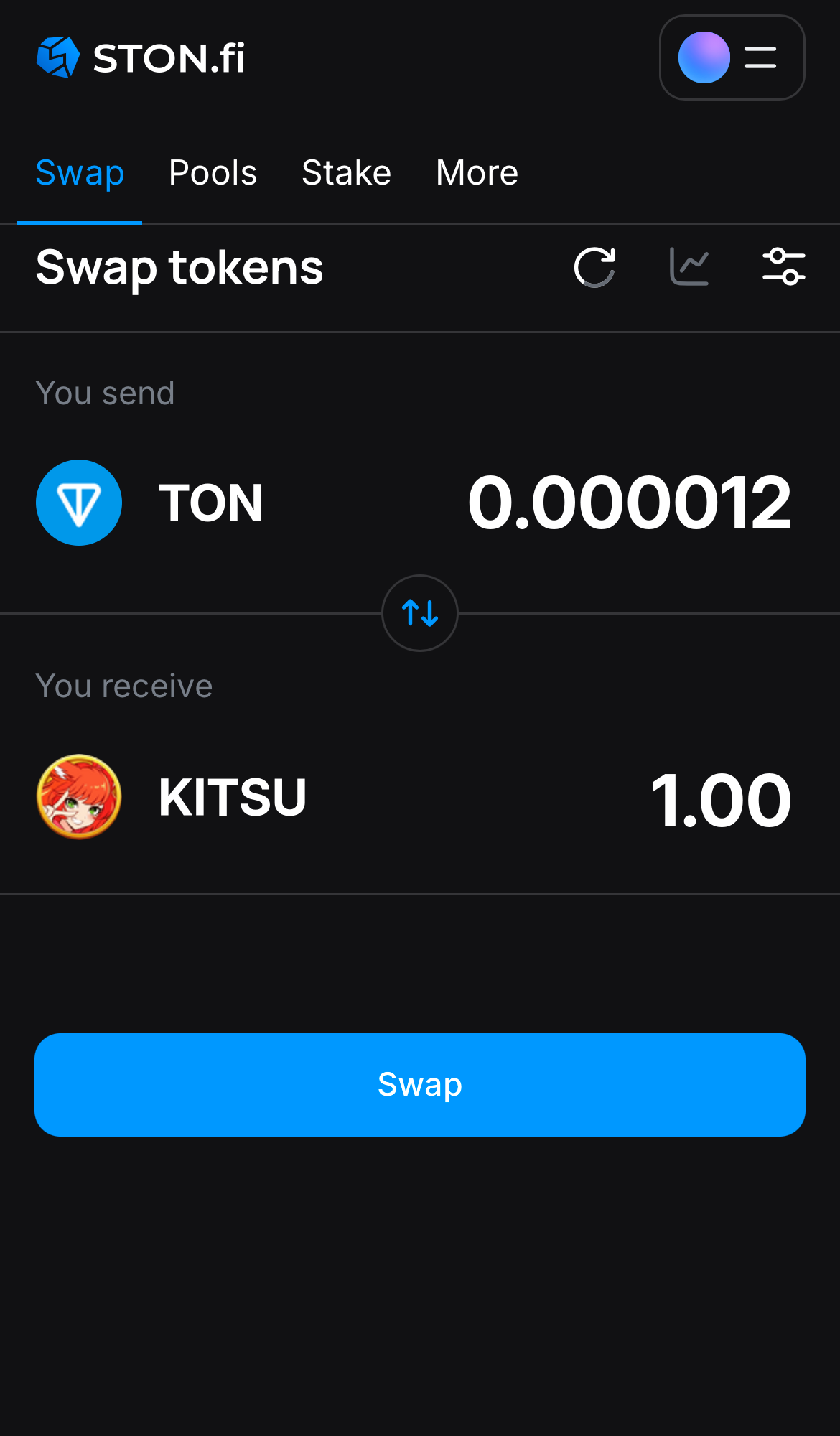 Ingresa la cantidad de tokens que vas a vender (o comprar), y deja que el algoritmo realice todos los cálculos.