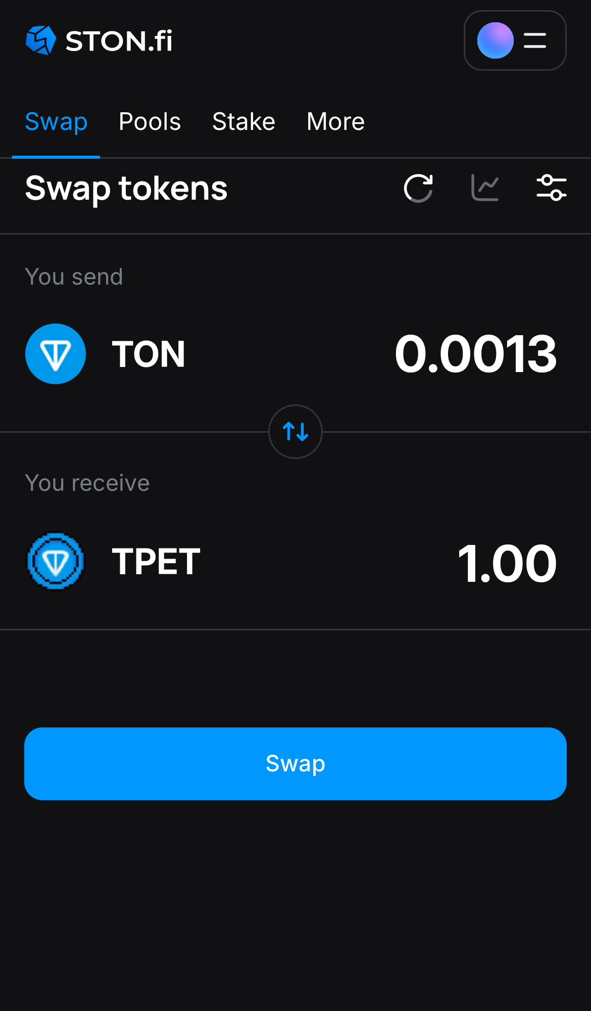 Masukkan jumlah token yang ingin Anda jual (atau beli), dan biarkan algoritma melakukan semua perhitungan.
