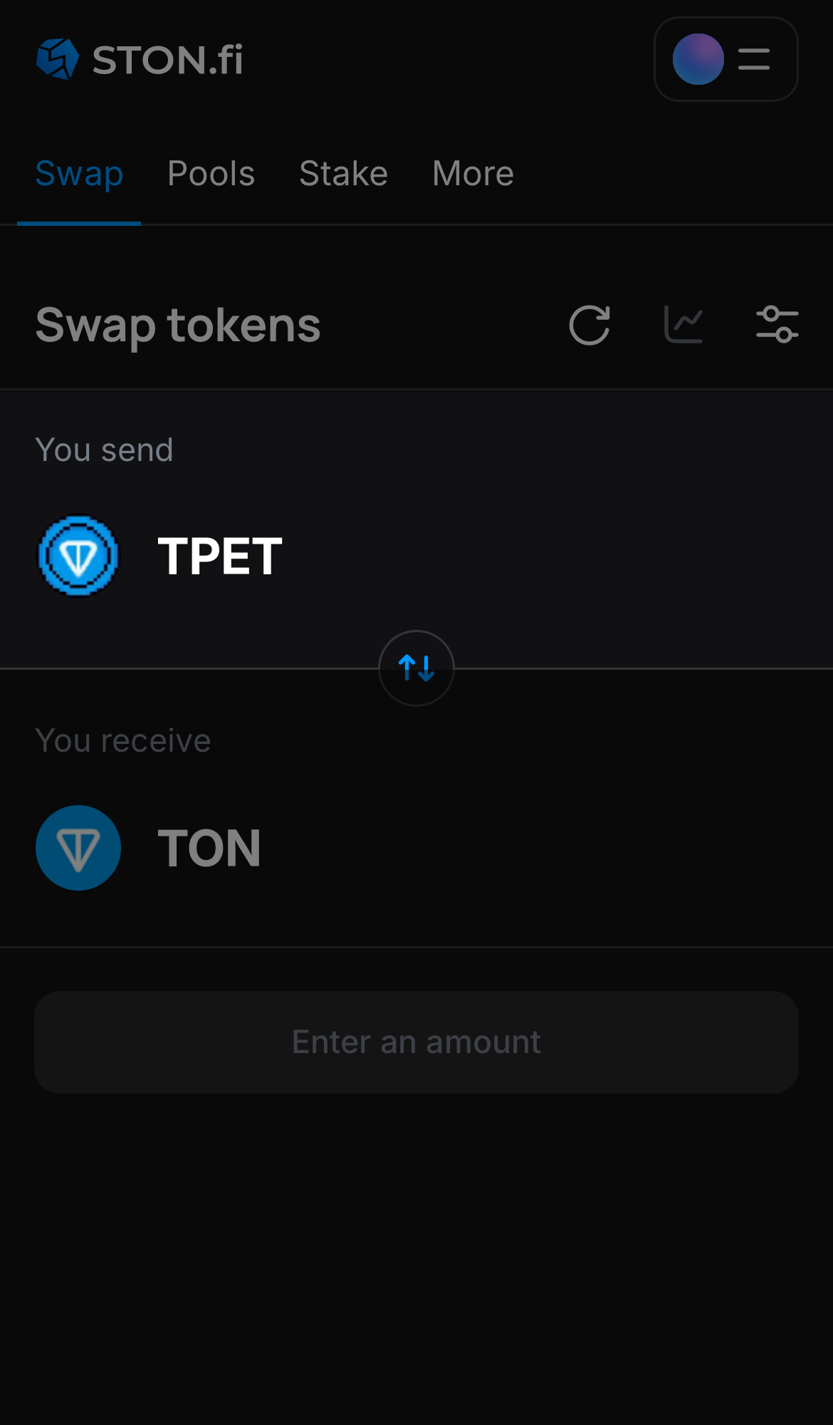 Pilih TPET pada kotak ‘You send‘.