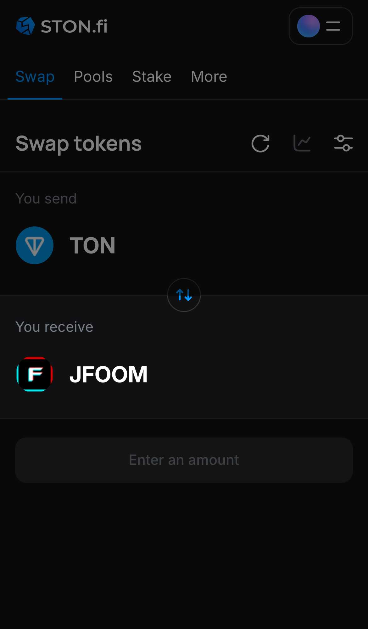 Selecione jFOOM na caixa ‘You receive‘.