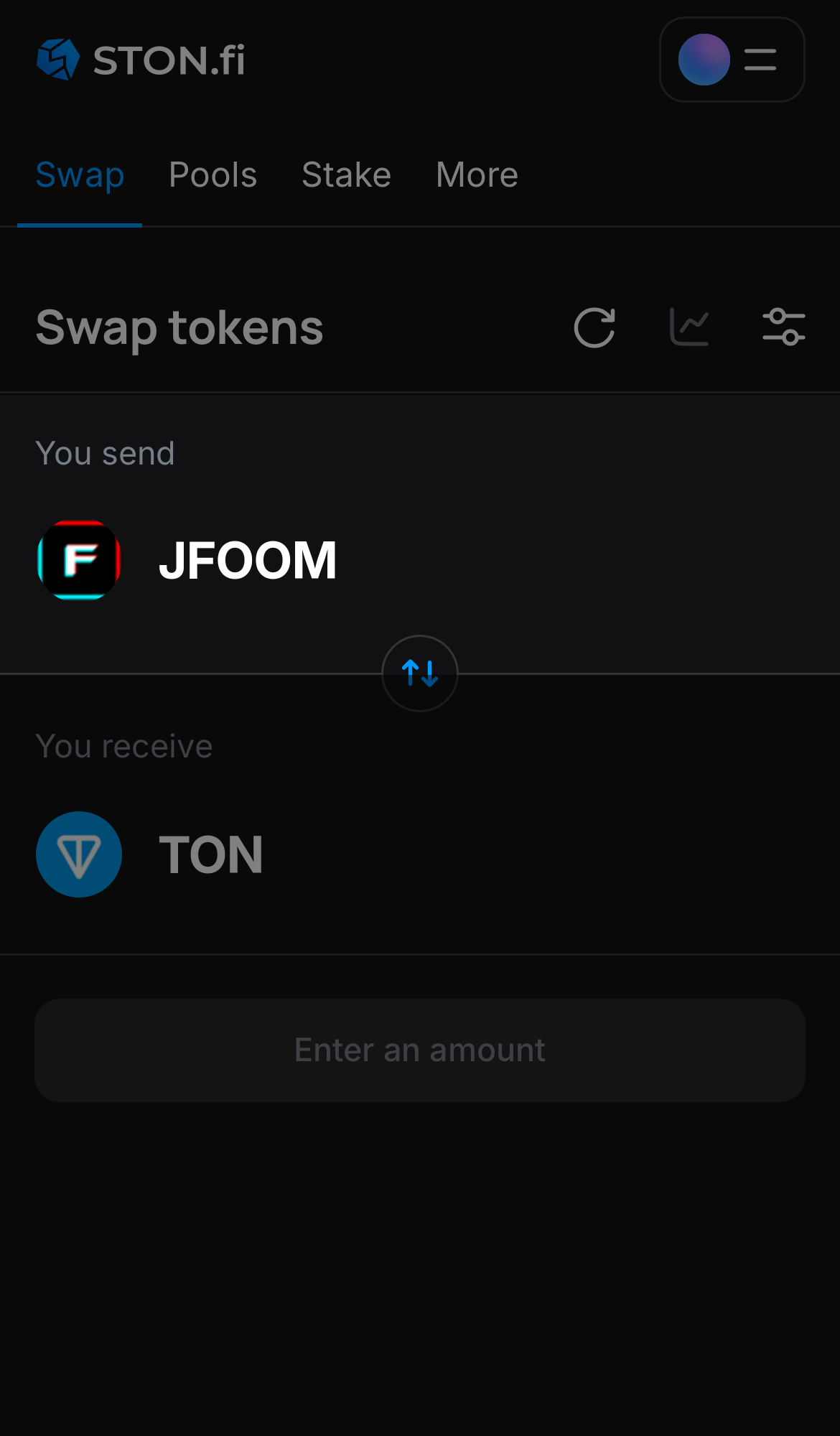 Selecione jFOOM na caixa ‘You send‘.