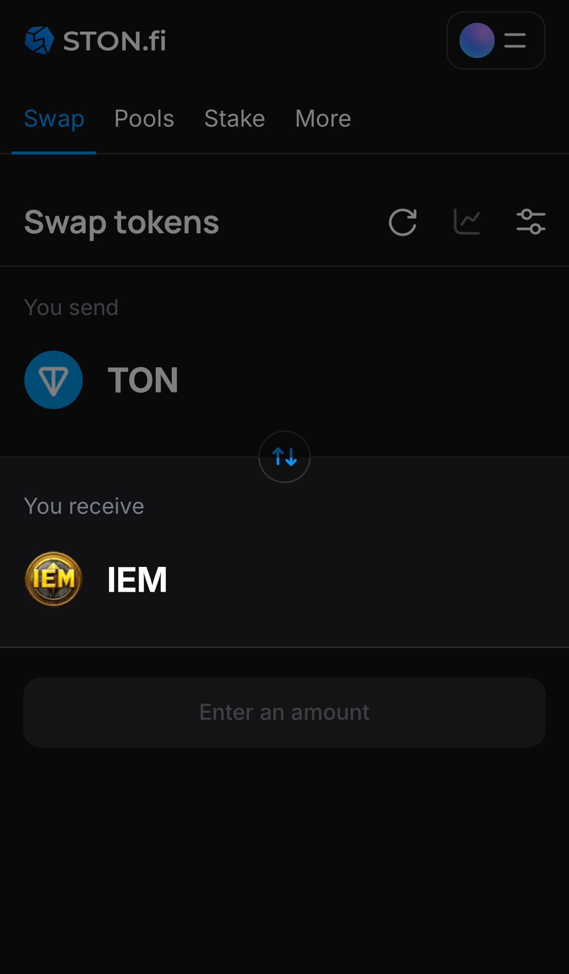 Choose IEM in the ‘You receive‘ box.