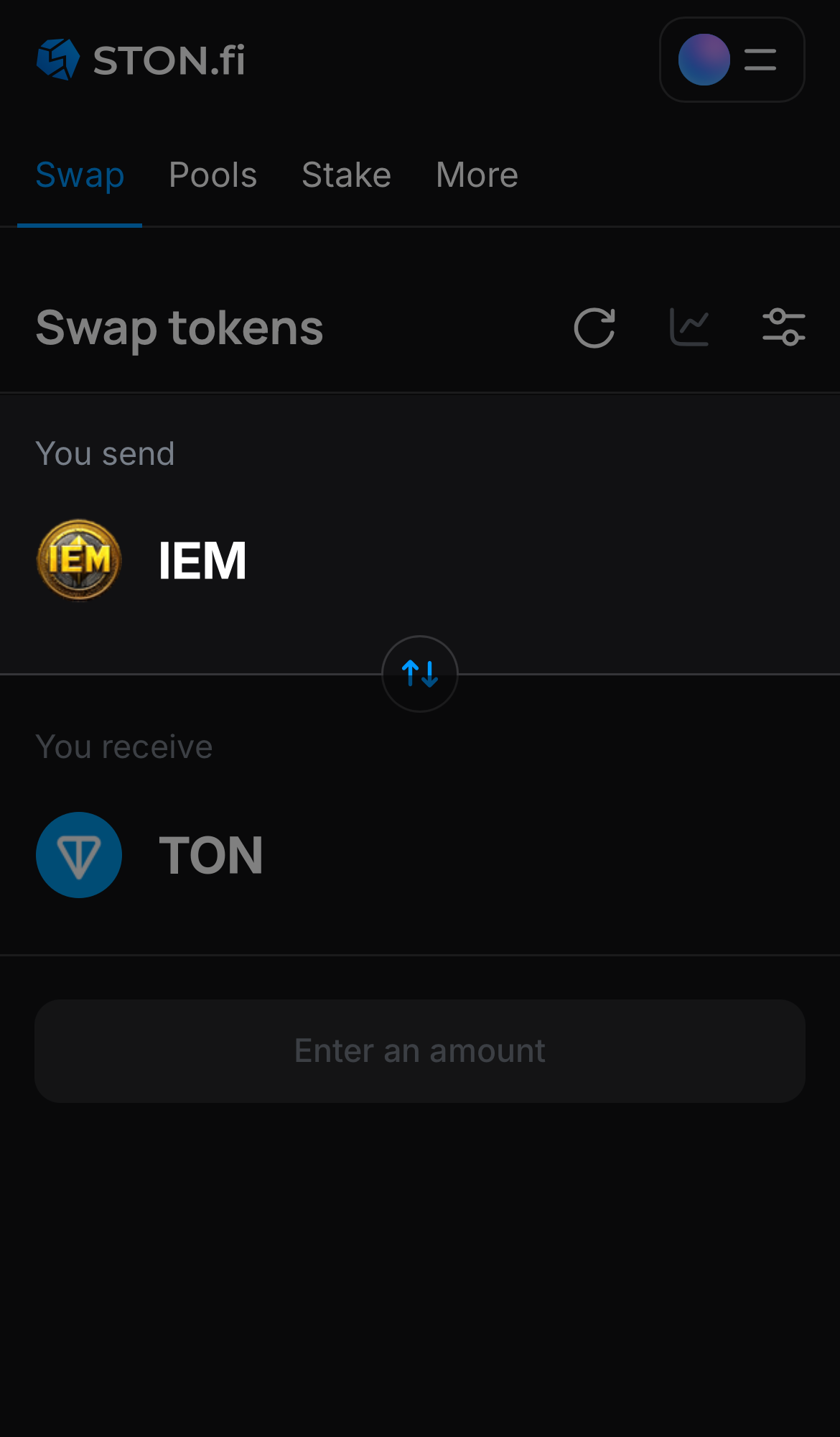 Choose IEM in the ‘You send‘ box.