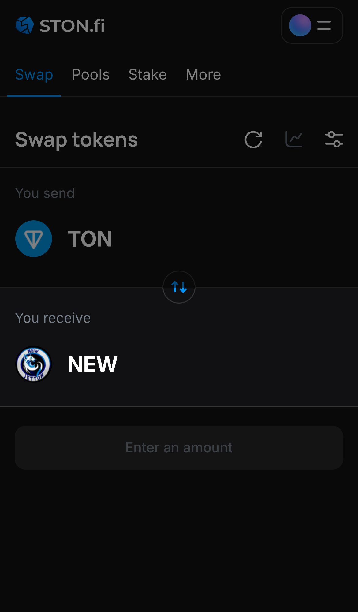Choose NEW in the ‘You receive‘ box.