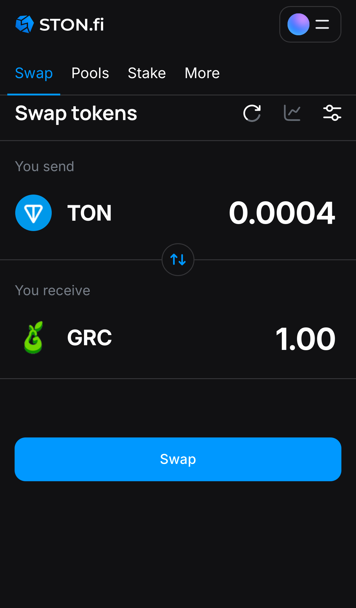 Insira a quantidade de tokens que deseja vender (ou comprar) e deixe o algoritmo fazer todos os cálculos.
