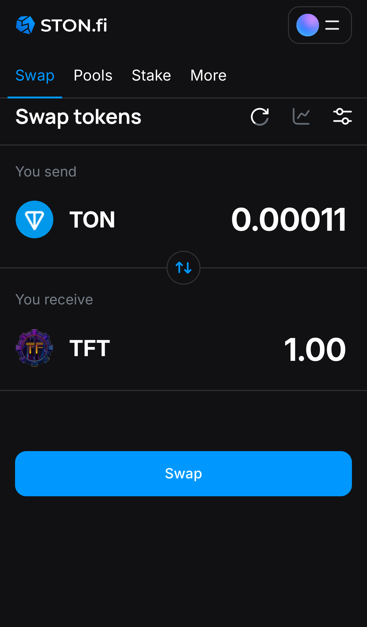 Insira a quantidade de tokens que deseja vender (ou comprar) e deixe o algoritmo fazer todos os cálculos.