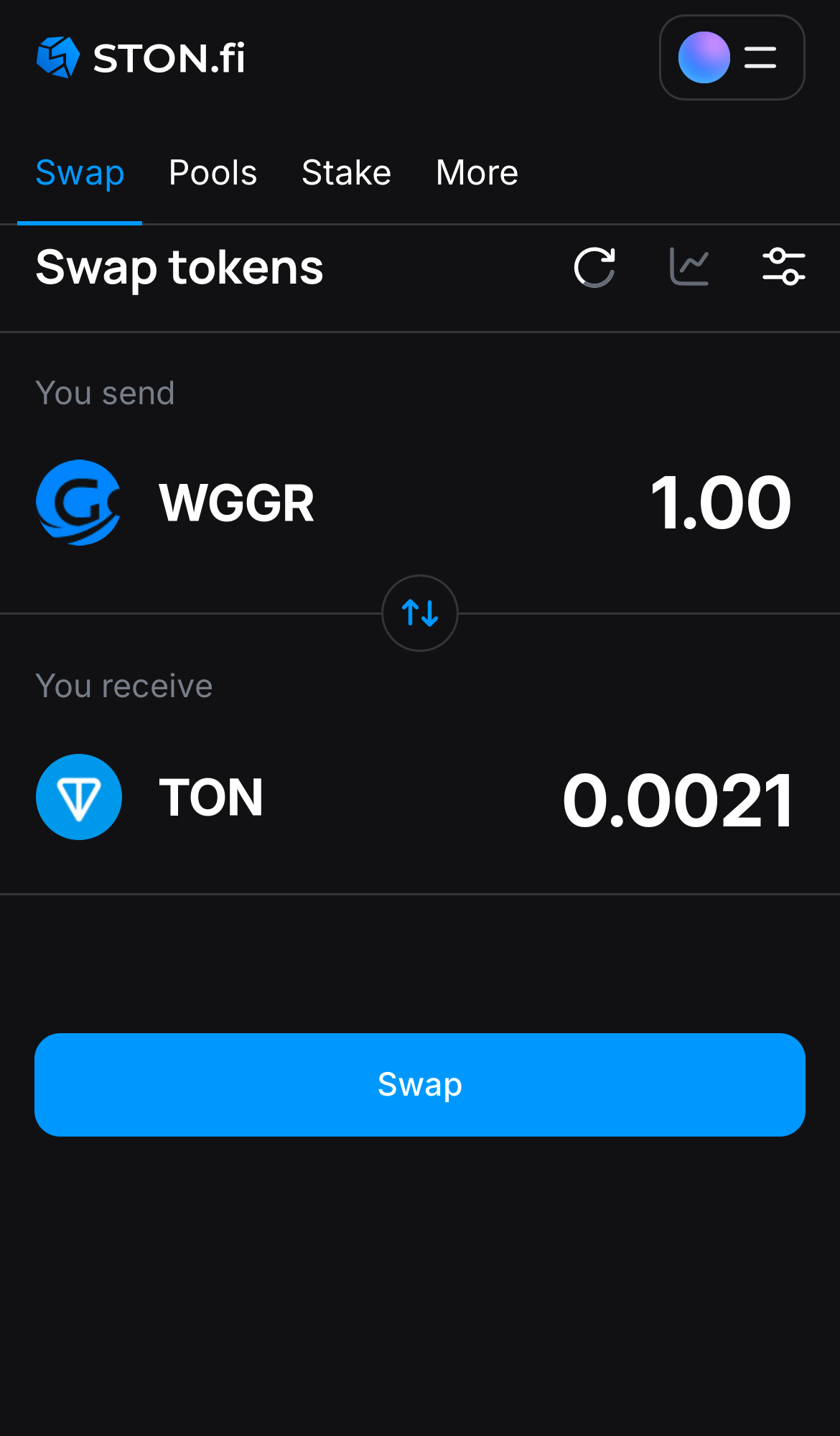 Input the quantity of tokens you‘re selling (or buying), and let the algorithm do all the calculations.