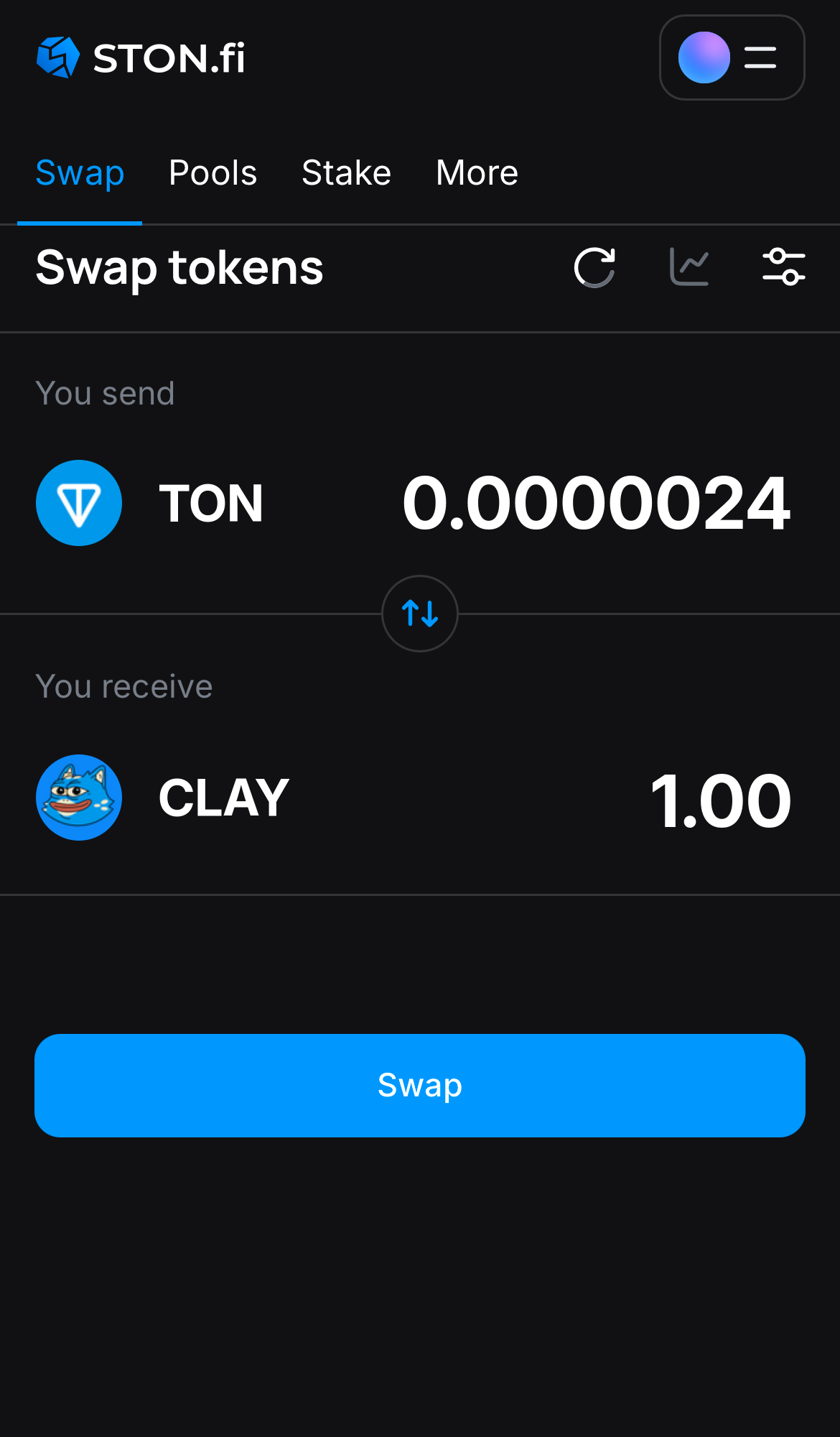 Ingresa la cantidad de tokens que vas a vender (o comprar), y deja que el algoritmo realice todos los cálculos.