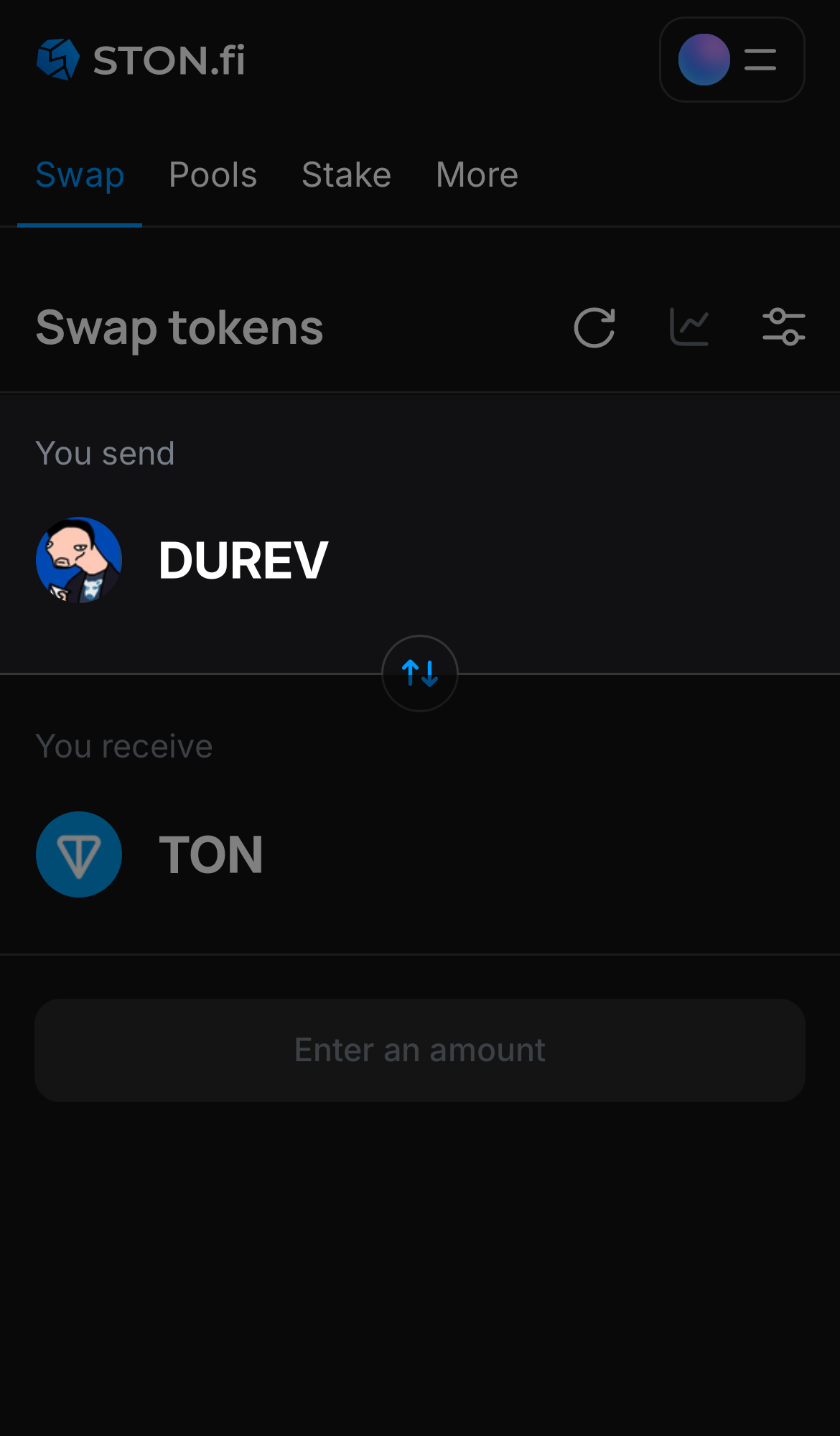 Chọn durev trong ô ‘You send‘.