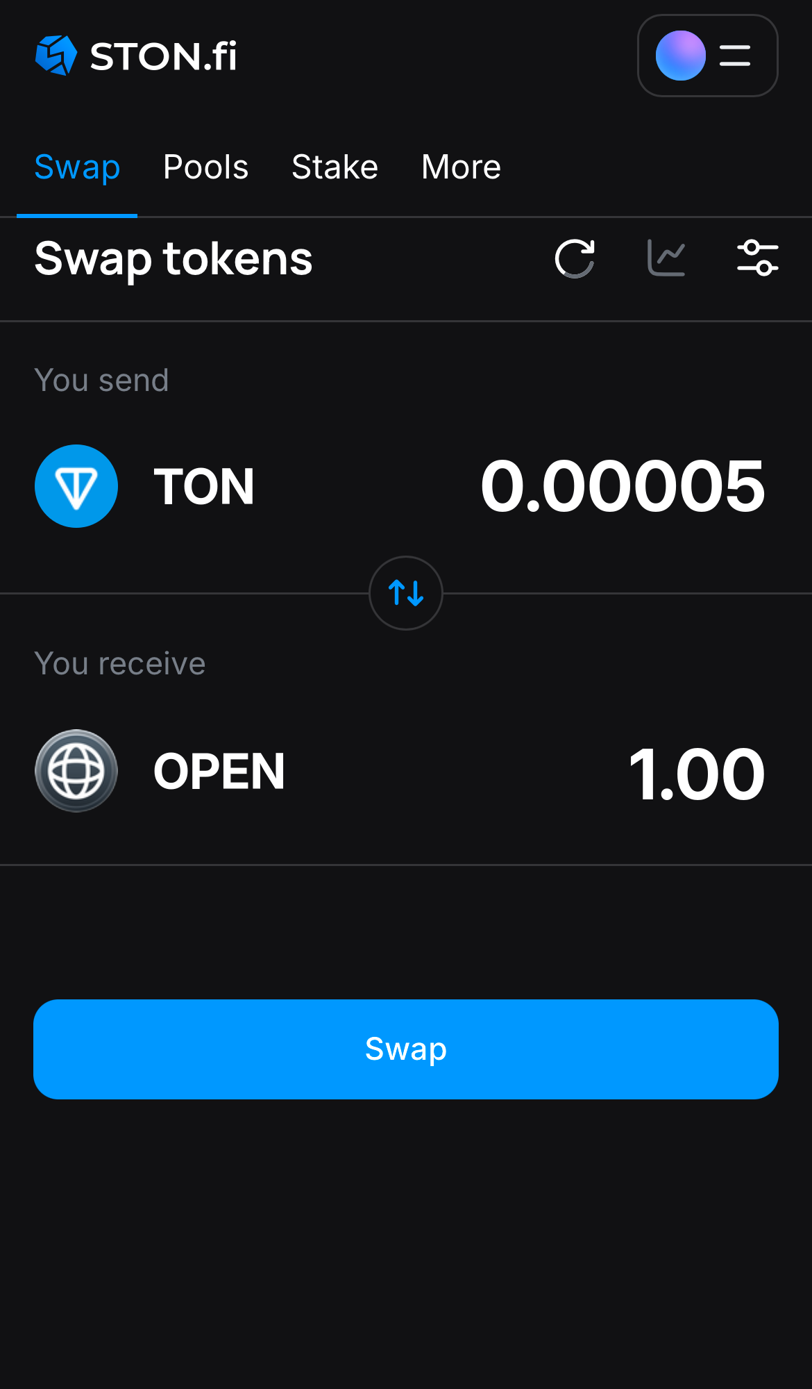 Masukkan jumlah token yang ingin Anda jual (atau beli), dan biarkan algoritma melakukan semua perhitungan.