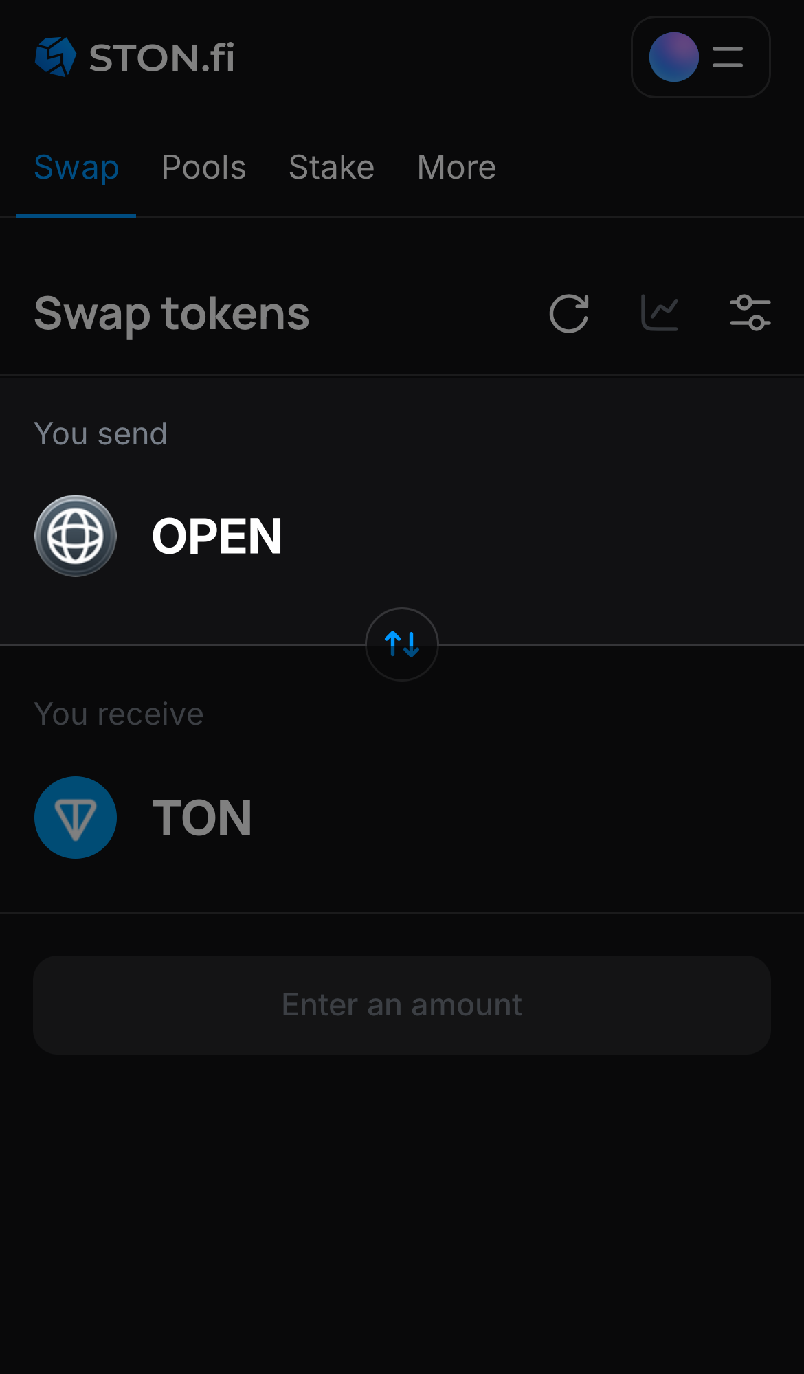 Pilih OPEN pada kotak ‘You send‘.