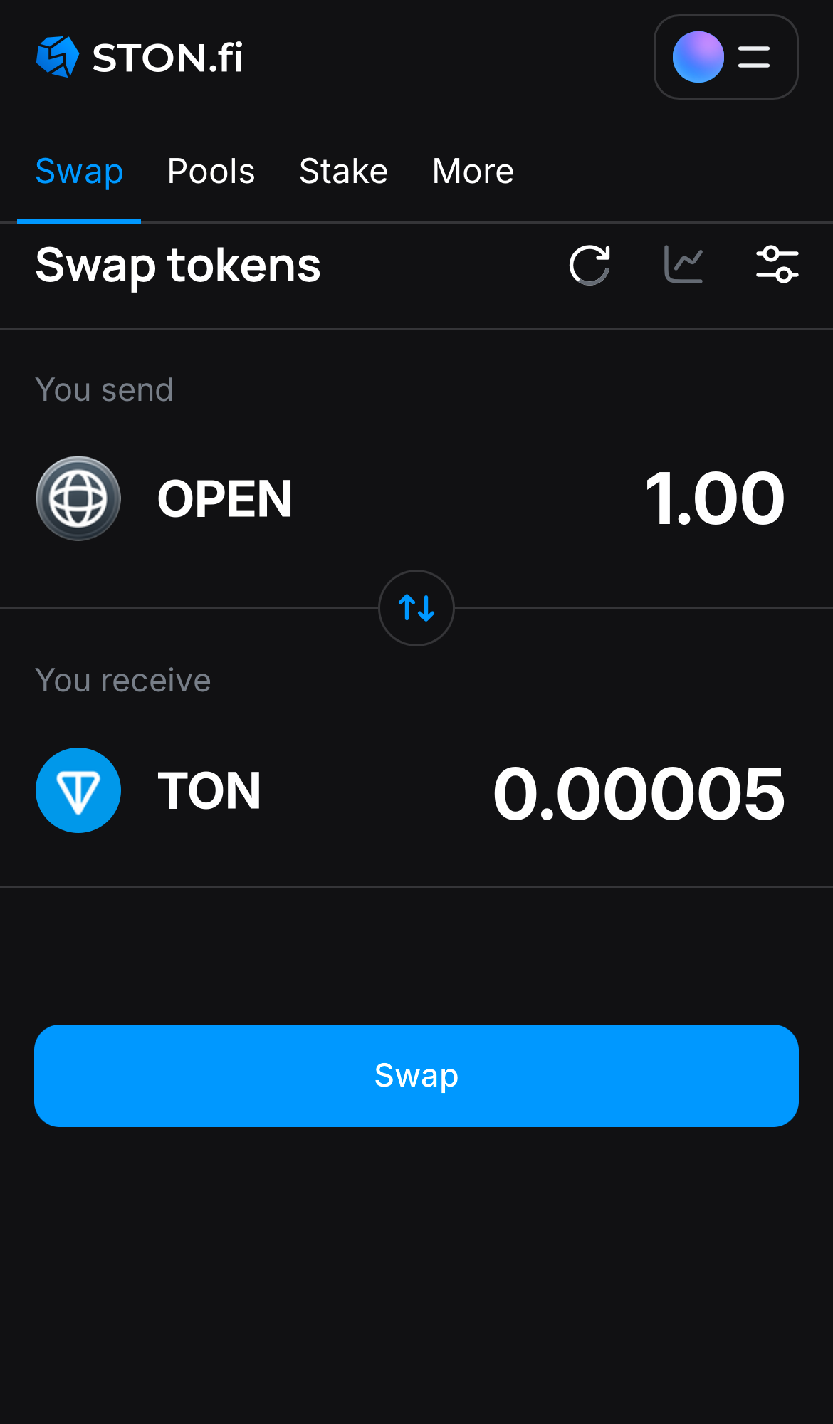 Masukkan jumlah token yang ingin Anda jual (atau beli), dan biarkan algoritma melakukan semua perhitungan.