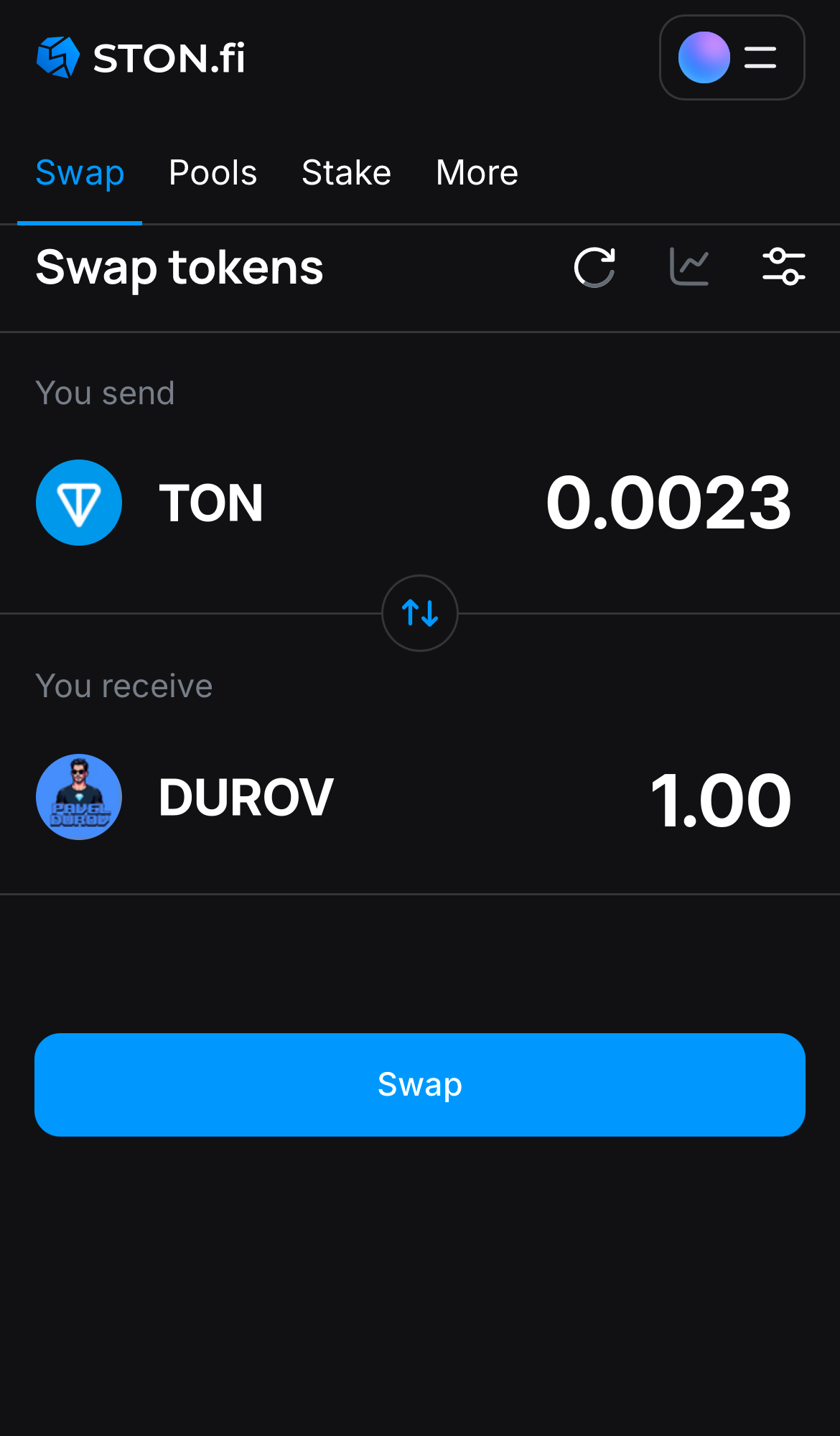 Insira a quantidade de tokens que deseja vender (ou comprar) e deixe o algoritmo fazer todos os cálculos.