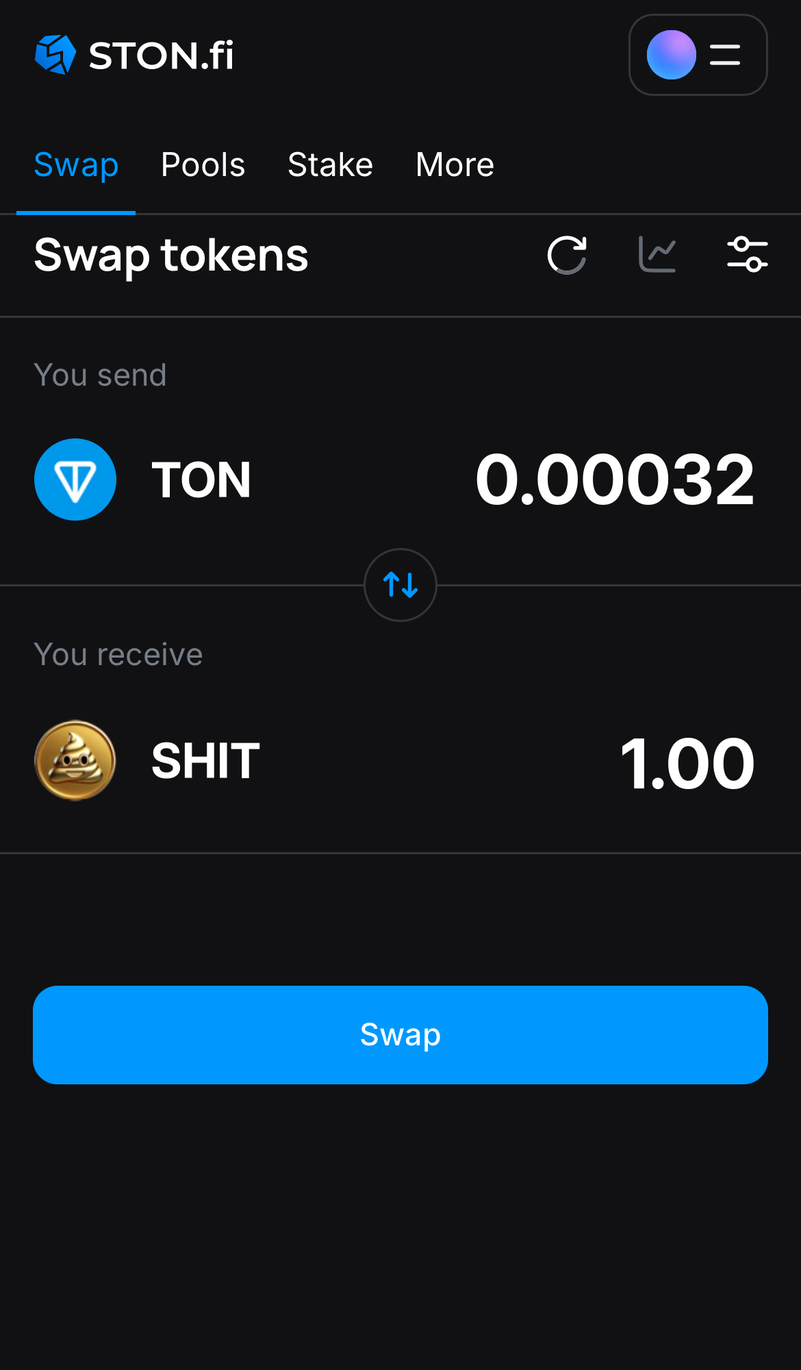 Masukkan jumlah token yang ingin Anda jual (atau beli), dan biarkan algoritma melakukan semua perhitungan.